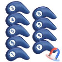 【送料無料】ゴルフアイアンカバー マグネット式開閉 ゴルフヘッドカバー ウェッジカバー 高級 PUレザー 軽量 防水 耐摩耗 番号刺繍 ヘッド保護カバー LT-...