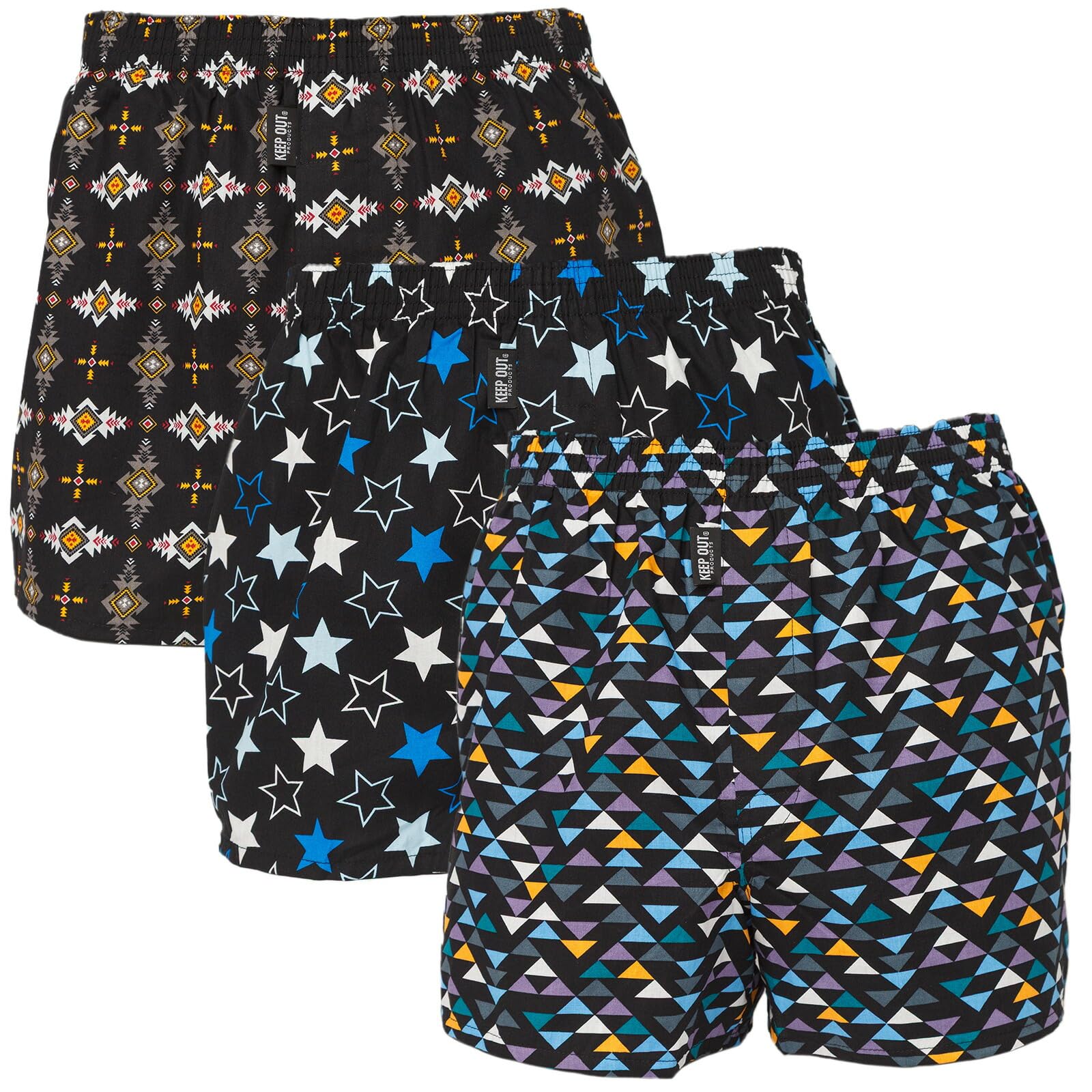 【送料無料】[Y's factory] カジュアル トランクス 3枚セット パンツ メンズ 前開き 下着 インナー ア..