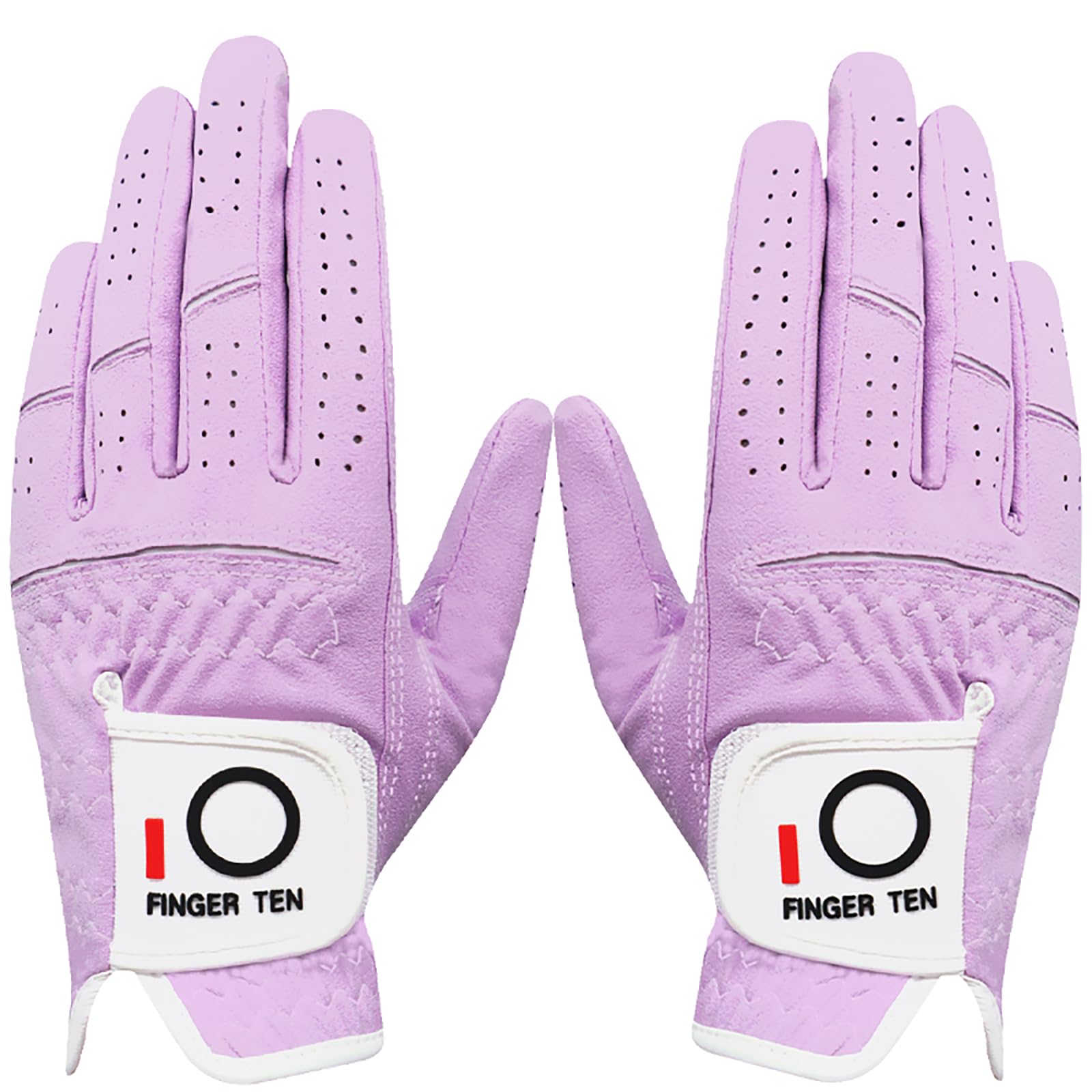 【送料無料】ゴルフグローブ レディース マイクロファイバーレザー 2枚セット 柔らかめ 伸縮・通気・耐摩耗・滑りにくいグリップ 雨 汗に強い 全天候モデル ゴル...