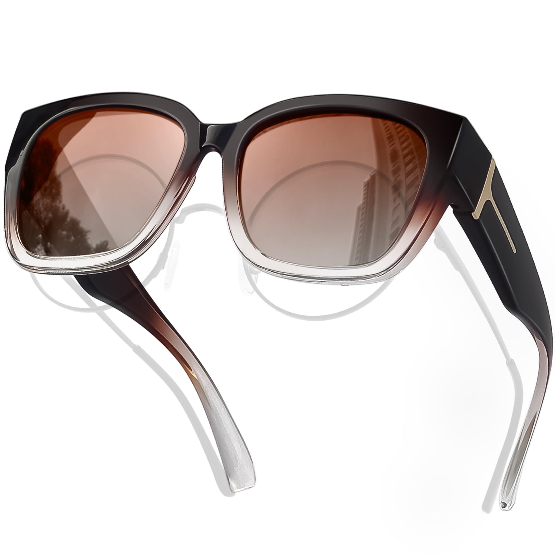 【送料無料】[MAIVARDAY] メガネの上からかけられる オーバーサングラス TR90 偏光 UV400 紫外線カット..