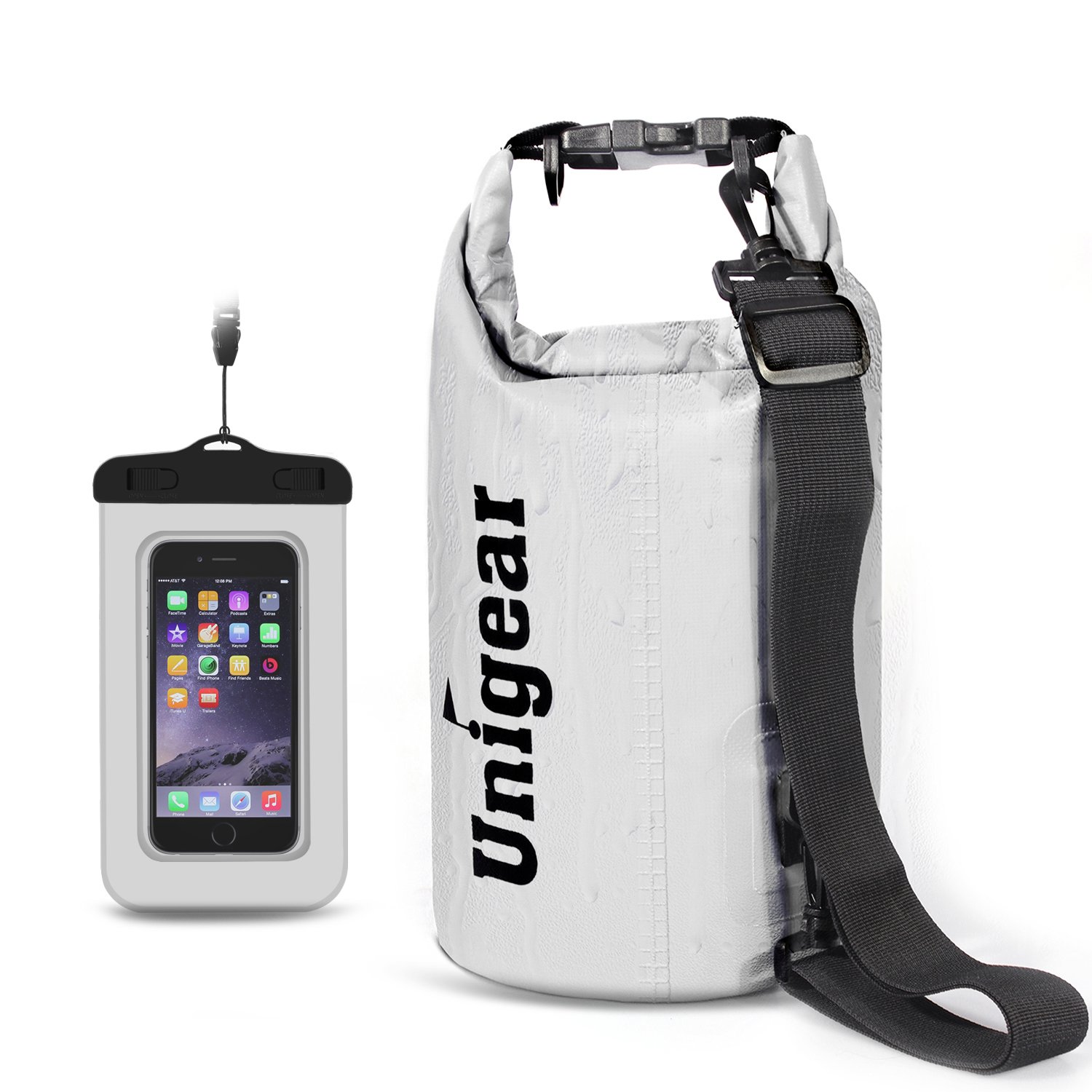 【送料無料】Unigear ドライバッグ 防水バッグ 防水ポーチ付き ドラム型 新型素材 防水 防塵 9色 6サイ..