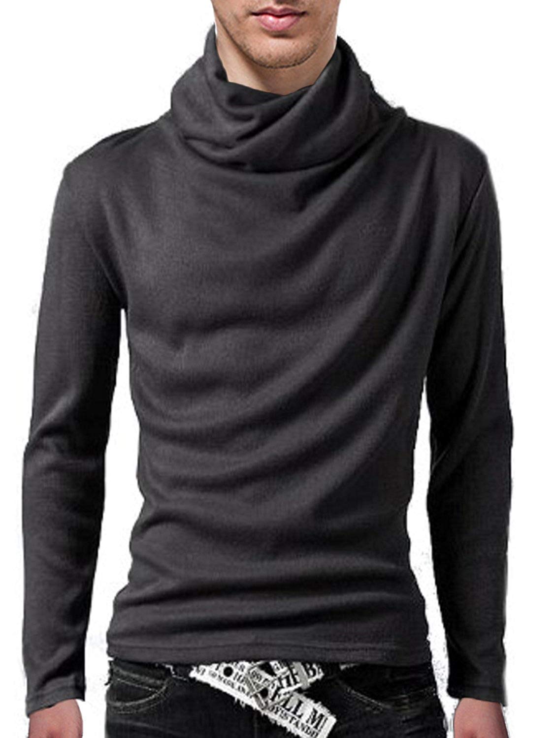 【送料無料】(Nail39) アフガンタートルネック 長袖 カットソー スタイリッシュ ロング シャツ キレイ..