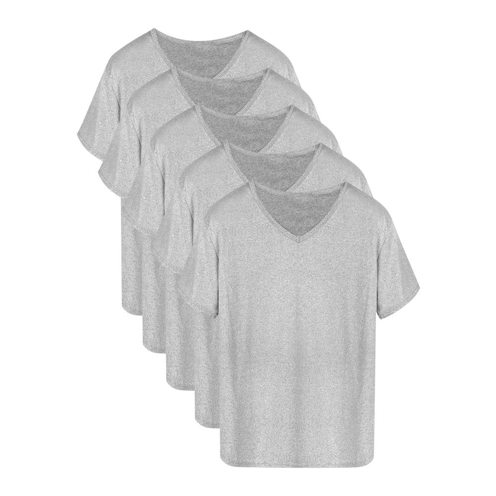 【送料無料】[NCFBAG] インナーシャツ メンズ Tシャツ 半袖 吸水速乾 5枚組 肌着 無地 Vネック 防菌防..