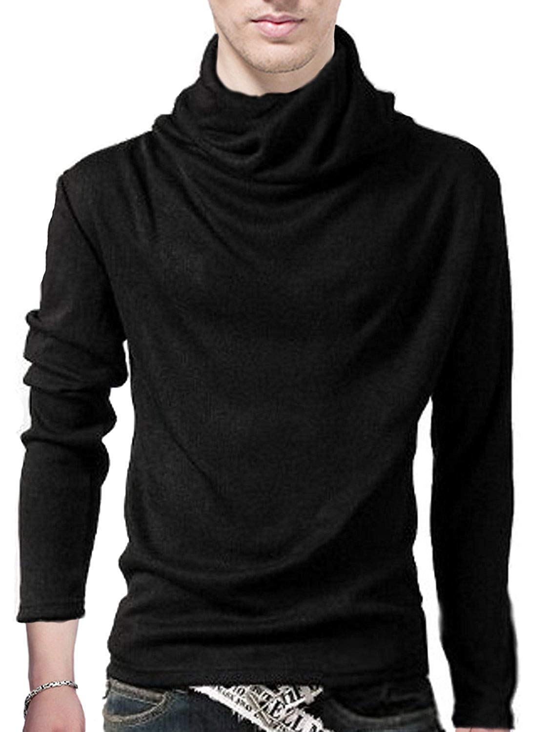 【送料無料】(Nail39) アフガンタートルネック 長袖 カットソー スタイリッシュ ロング シャツ キレイ..