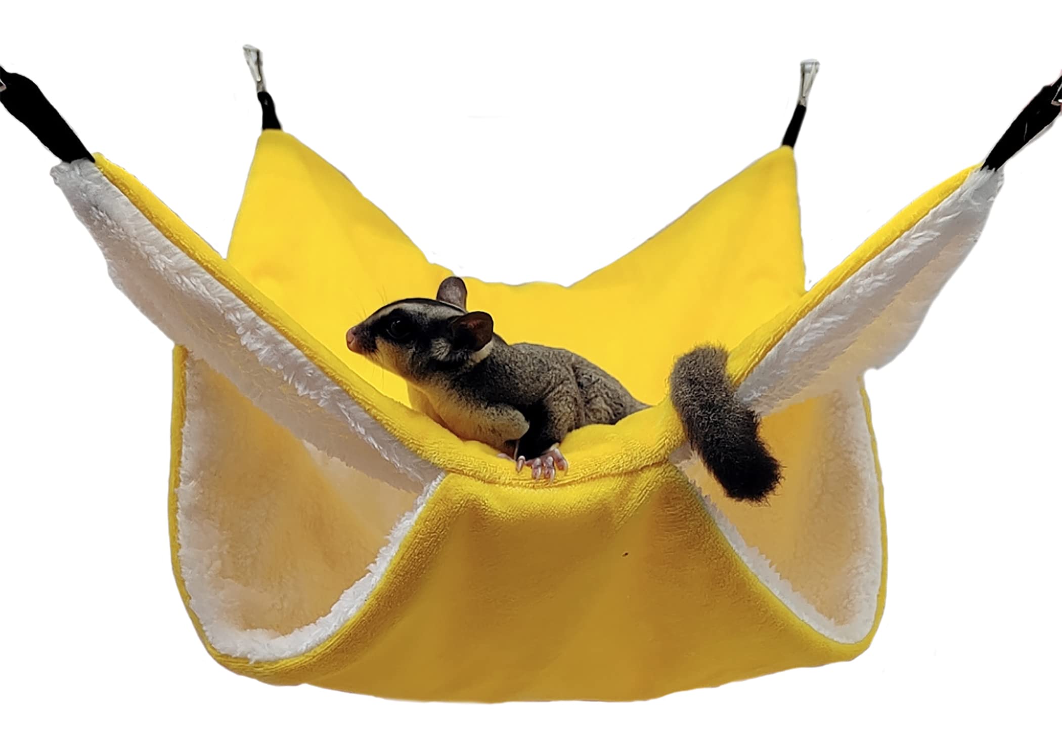 【送料無料】Lanx. 小動物用 ハンモック ブランコ 吊り下げ金具付 ケージ ハムスター モルモット ハリ..