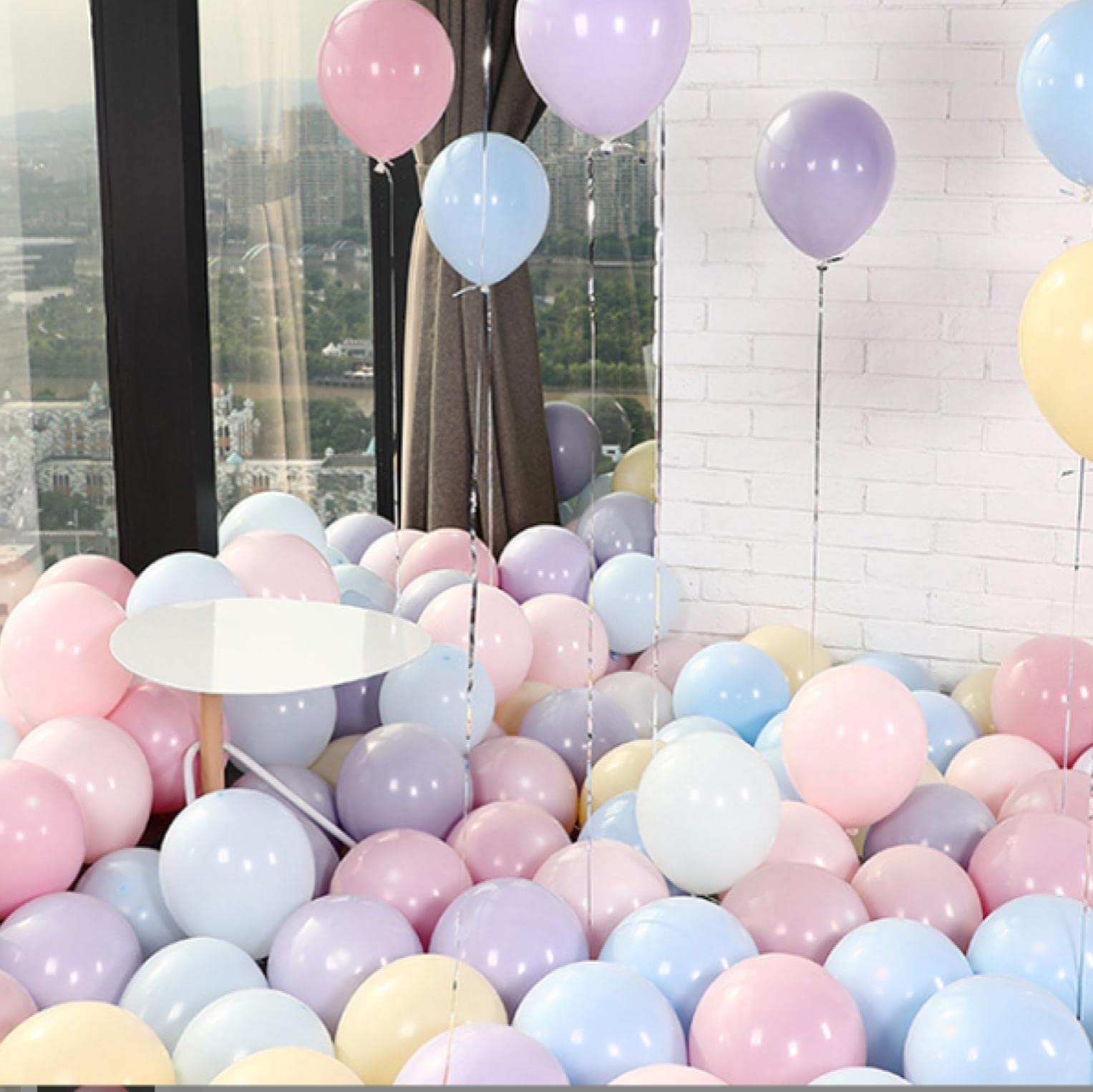 【送料無料】fogman マカロンバルーン 風船 割れにくい パステルカラー 10インチ 100個セット 色：パステルカラー、サイズ：直径26cm