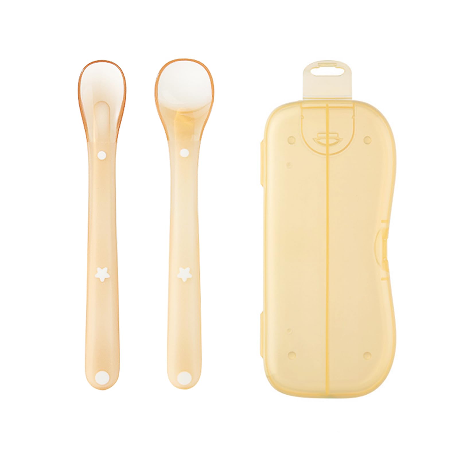 【送料無料】離乳食 スプーン,シリコン製幼児用スプーン,ベビー食器, 離乳食 食べやすい, 食べさせる用途 シリコン材質ツボ(シリコン製スプーンx2) 色:スプ...