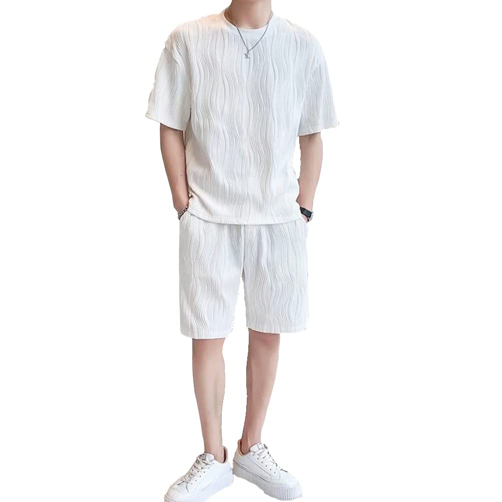 【送料無料】[FJLTDCP] 夏服 メンズ Tシャツ 半袖 上下2点セット 大きいサイズ ゆったり おしゃれ ジャ..