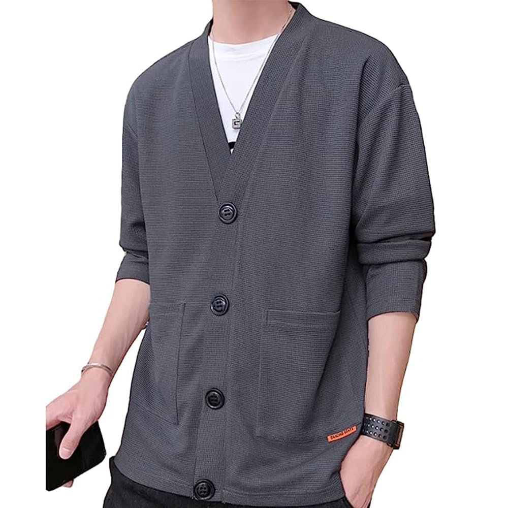 【送料無料】MDMYXJP カーディガン メンズ ジャケット 秋服 Vネック 和式カーディガン 羽織 無地 おし..