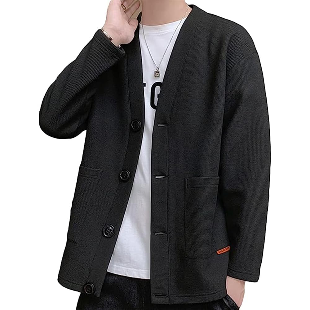 【送料無料】MDMYXJP カーディガン メンズ ジャケット 秋服 Vネック 和式カーディガン 羽織 無地 おし..