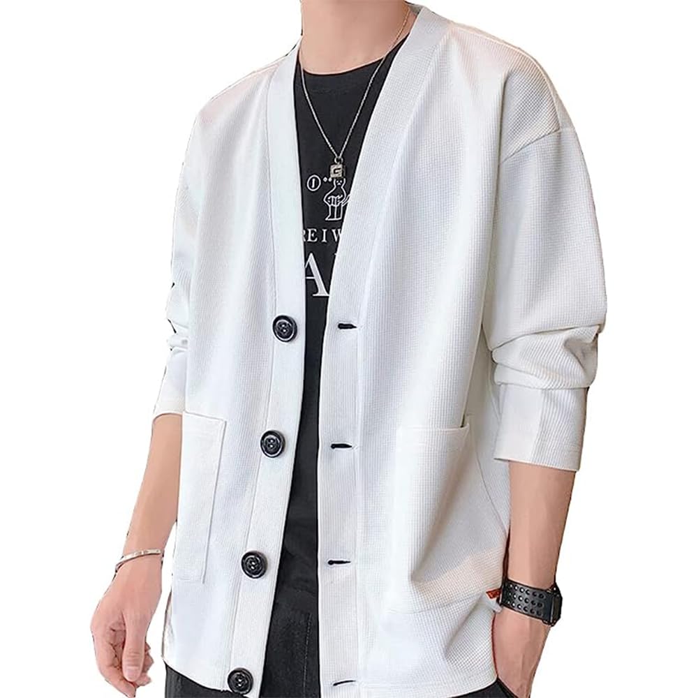【送料無料】MDMYXJP カーディガン メンズ ジャケット 秋服 Vネック 和式カーディガン 羽織 無地 おし..