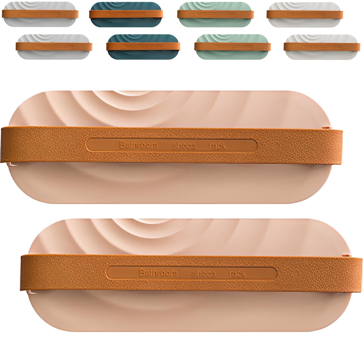 【送料無料】fogman スリッパラック スリッパ収納 壁掛け 浮かせる スリム 玄関 浴室 粘着式 北欧風 色:ピンク