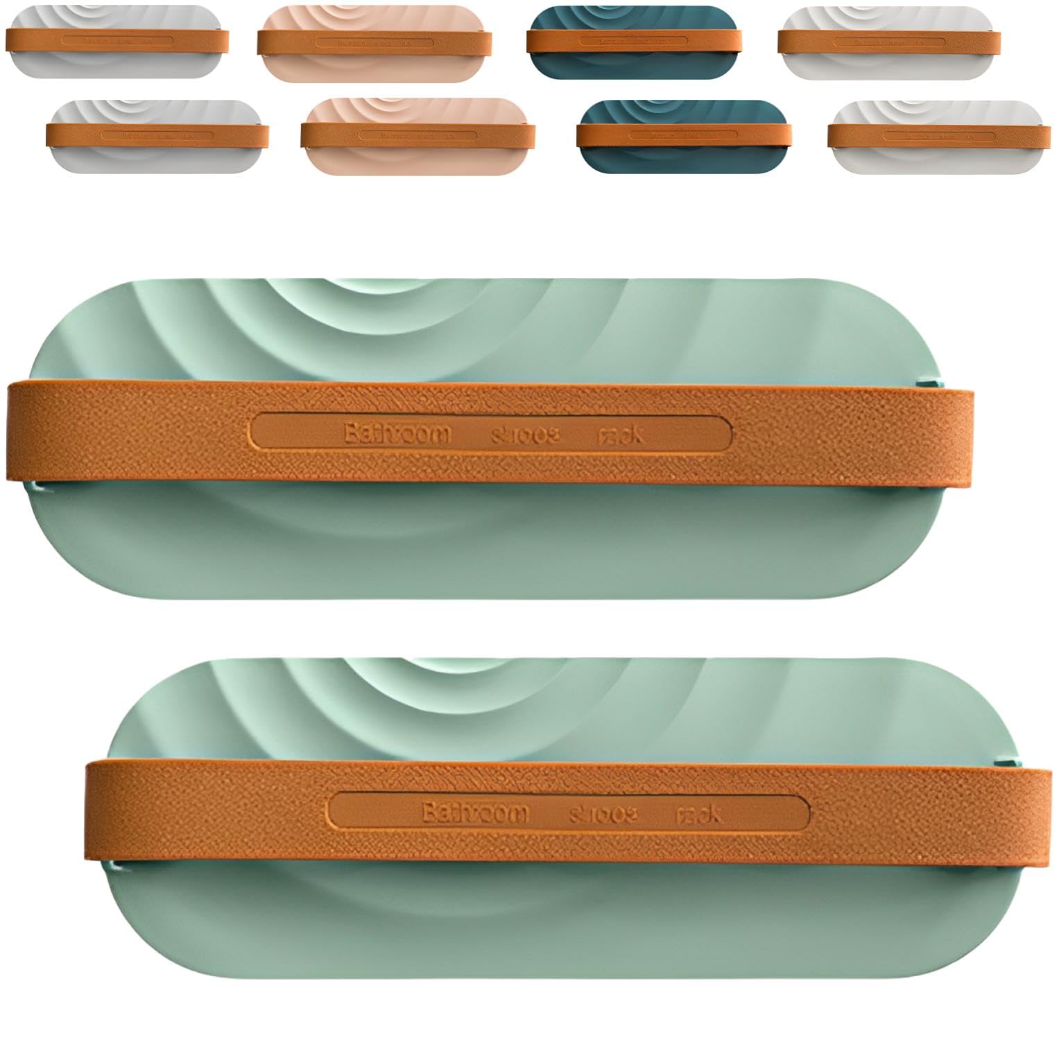 【送料無料】fogman スリッパラック スリッパ収納 壁掛け 浮かせる スリム 玄関 浴室 粘着式 北欧風 色:グリーン