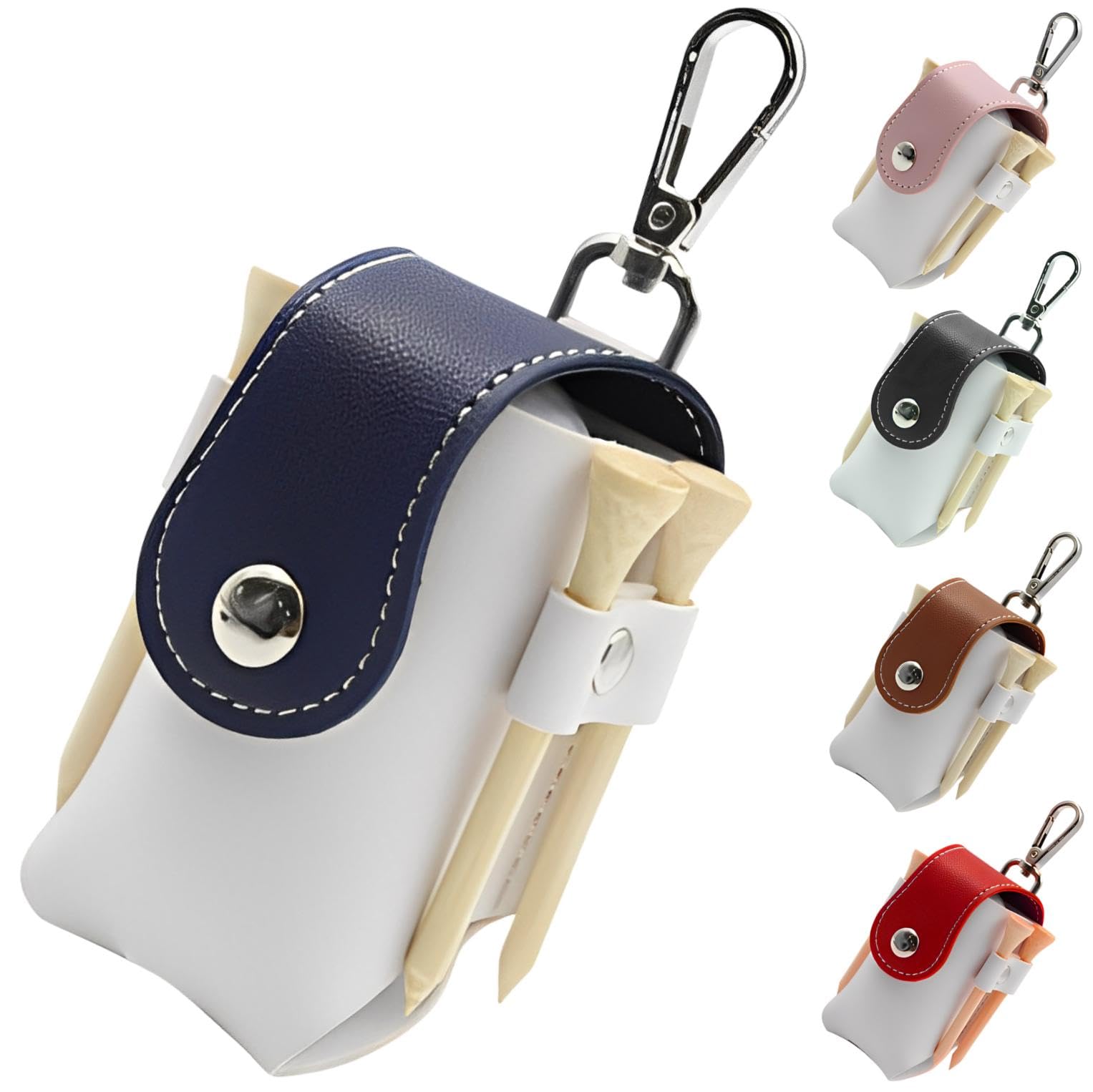 【送料無料】fogman ゴルフボールケース メンズ レディース おしゃれ かわいい カラー 軽量 PUレザー 色:ネイビー