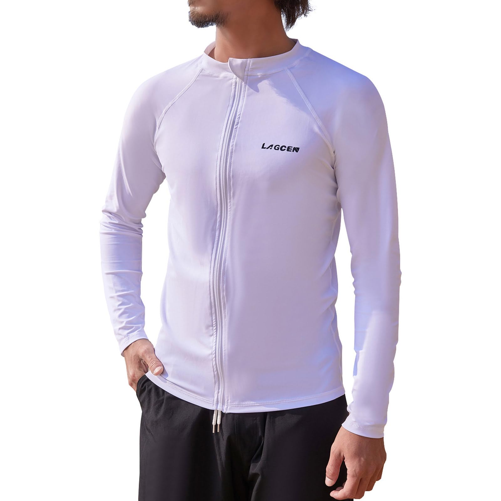 【送料無料】[Suwangi] ラッシュガード メンズ パーカー 水着 UVカット ラッシュパーカー 長袖 フルジ..