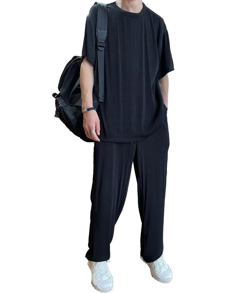 【送料無料】[amatsu] 【雑誌掲載！快適上下セット】 スウェット 上下 セットアップ ジャージ 半袖 ス..