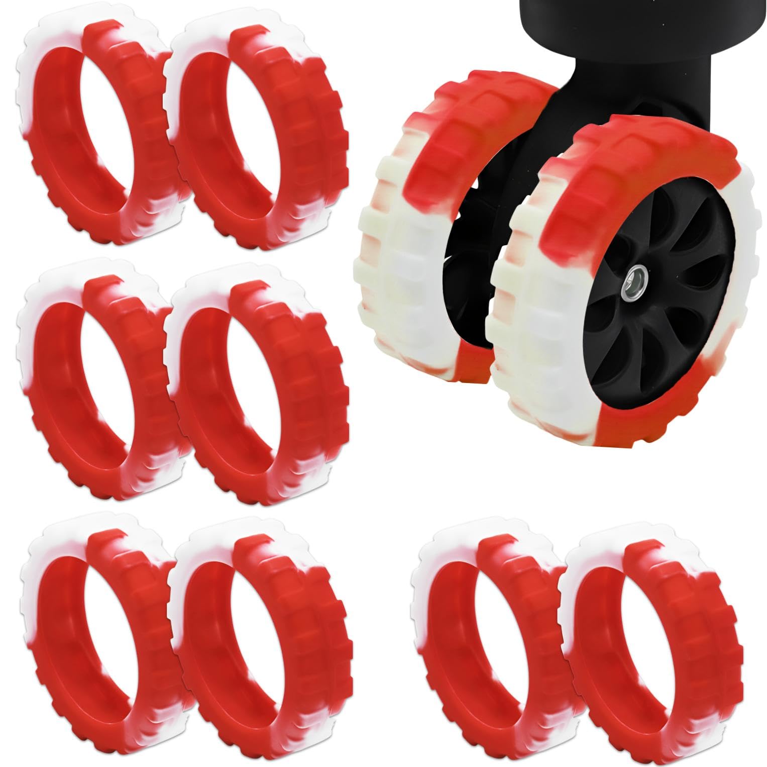 【送料無料】[fogman] スーツケースカバー キャリー タイヤカバー キャスターカバー シリコン 8個セッ..