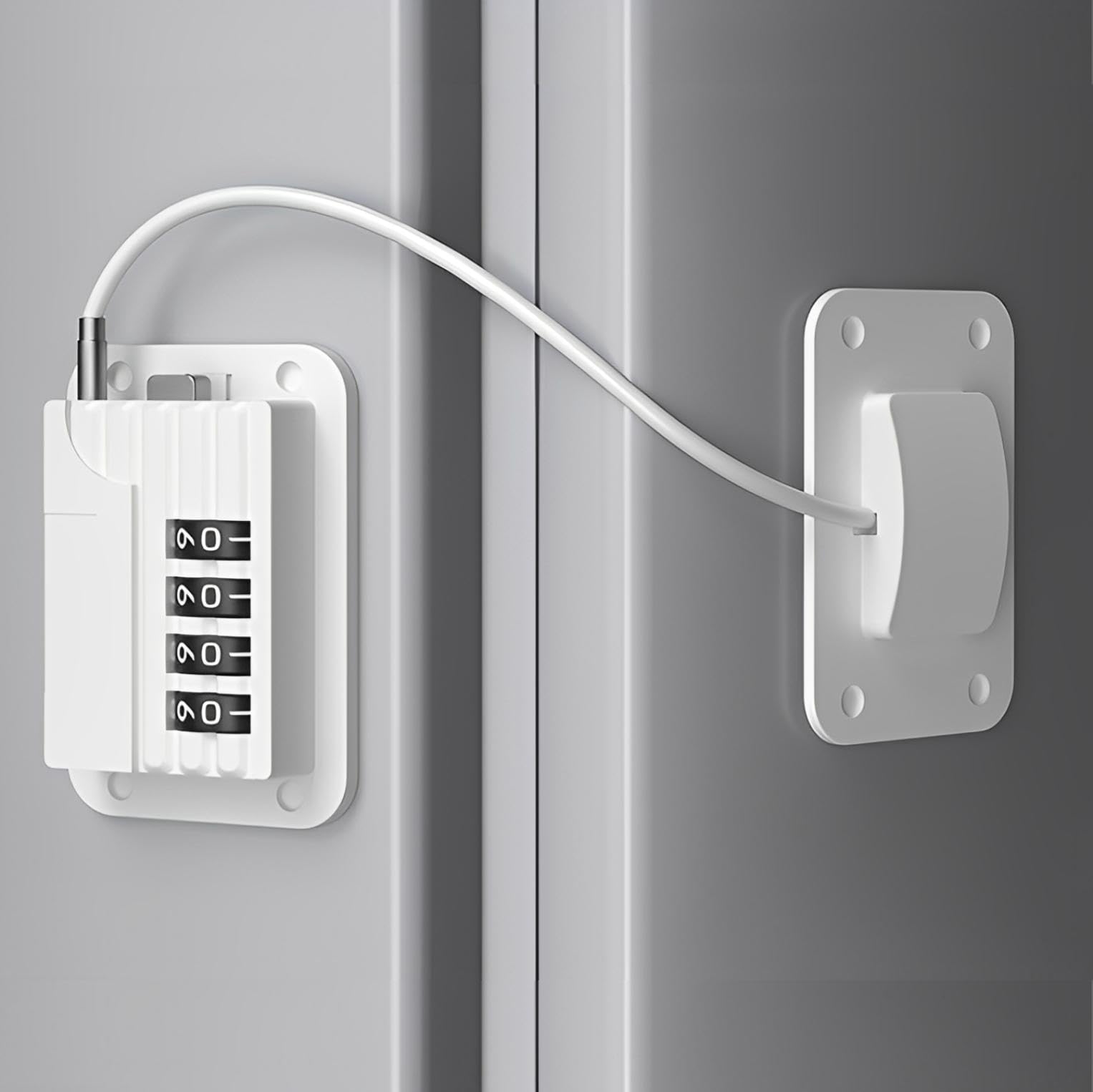 【送料無料】fogman 窓 ロック 網戸ロック 鍵 ドアロック キャビネット 冷蔵庫 後付け 子ども 色:ホワイト