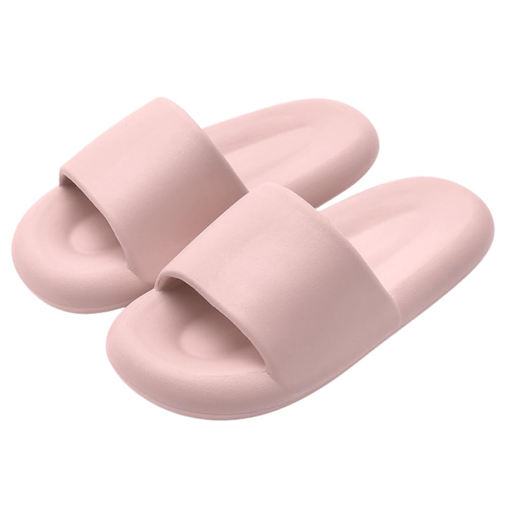 【送料無料】[ALVEIN] スリッパ サンダル マシュマロ ベランダサンダル ルームシューズ ユニセックス トイレ マカロン 厚底 室内 静音 EVA 滑りにくい もこもこ ふわふわ 柔軟性 通年 クッション性 来客用 色：サンドピンク、サイズ：24.0 cm