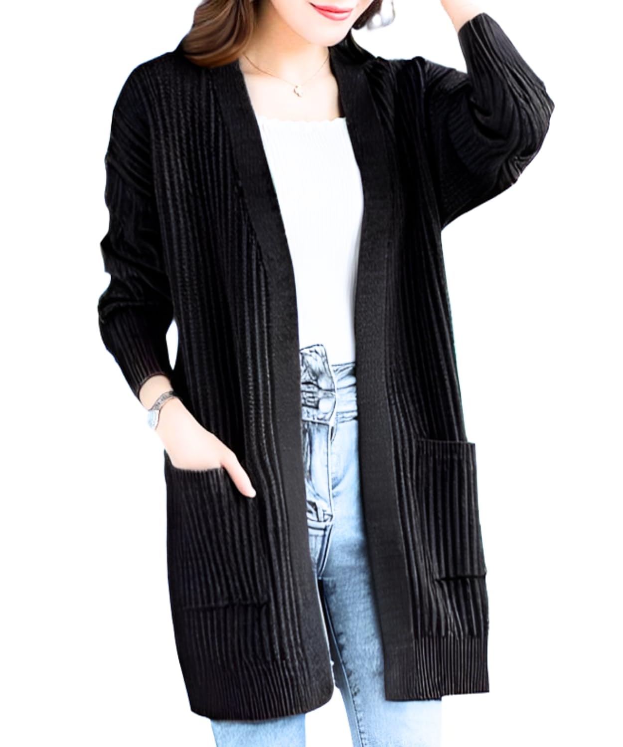 【送料無料】[Elixio] [エリクシオ] カーディガン ロングカーディガン ニット あったか 羽織り レディ..