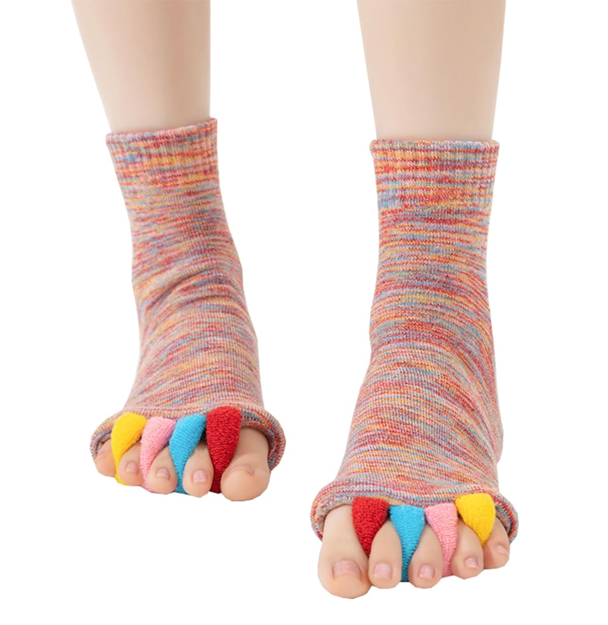 【送料無料】[AISHITE] スリーピング ソックス 2足セット セラピー5本指 彩色 血行促進  ...