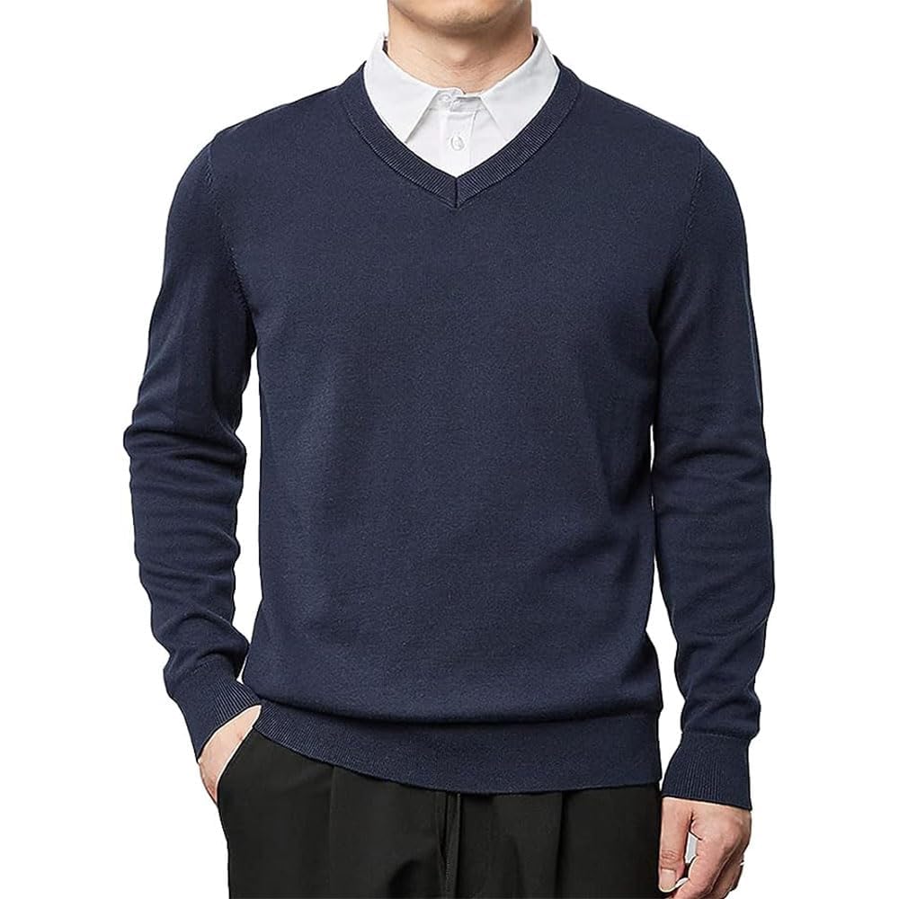 【送料無料】MDMYXJP セーター メンズ Vネック カジュアル ビジネス 秋服 無地 ニットセーター おしゃ..