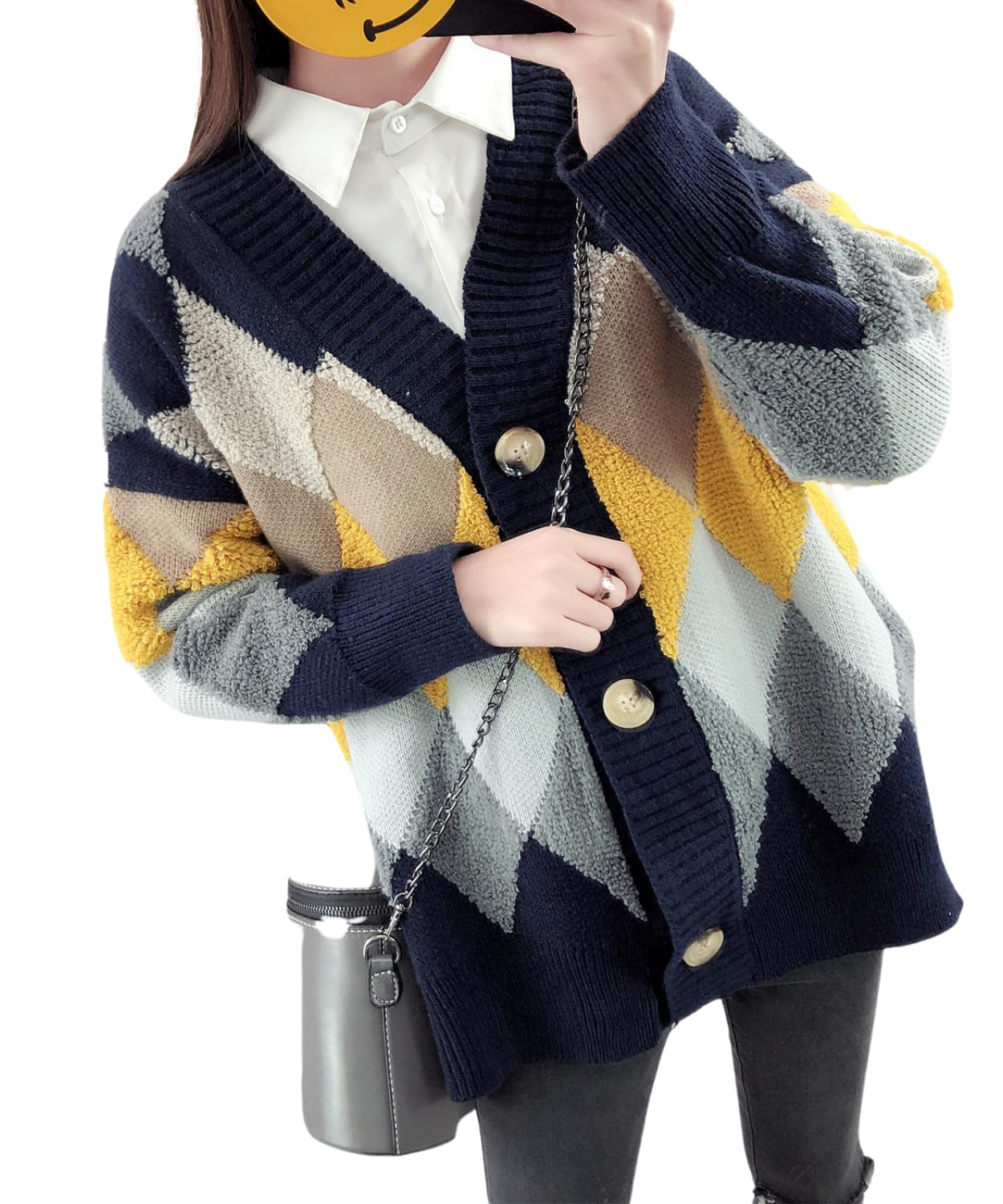 【送料無料】[Dep Club] カーディガンレディース ゆったり 大きいサイズ 厚手 vネック ニット カーデガ..