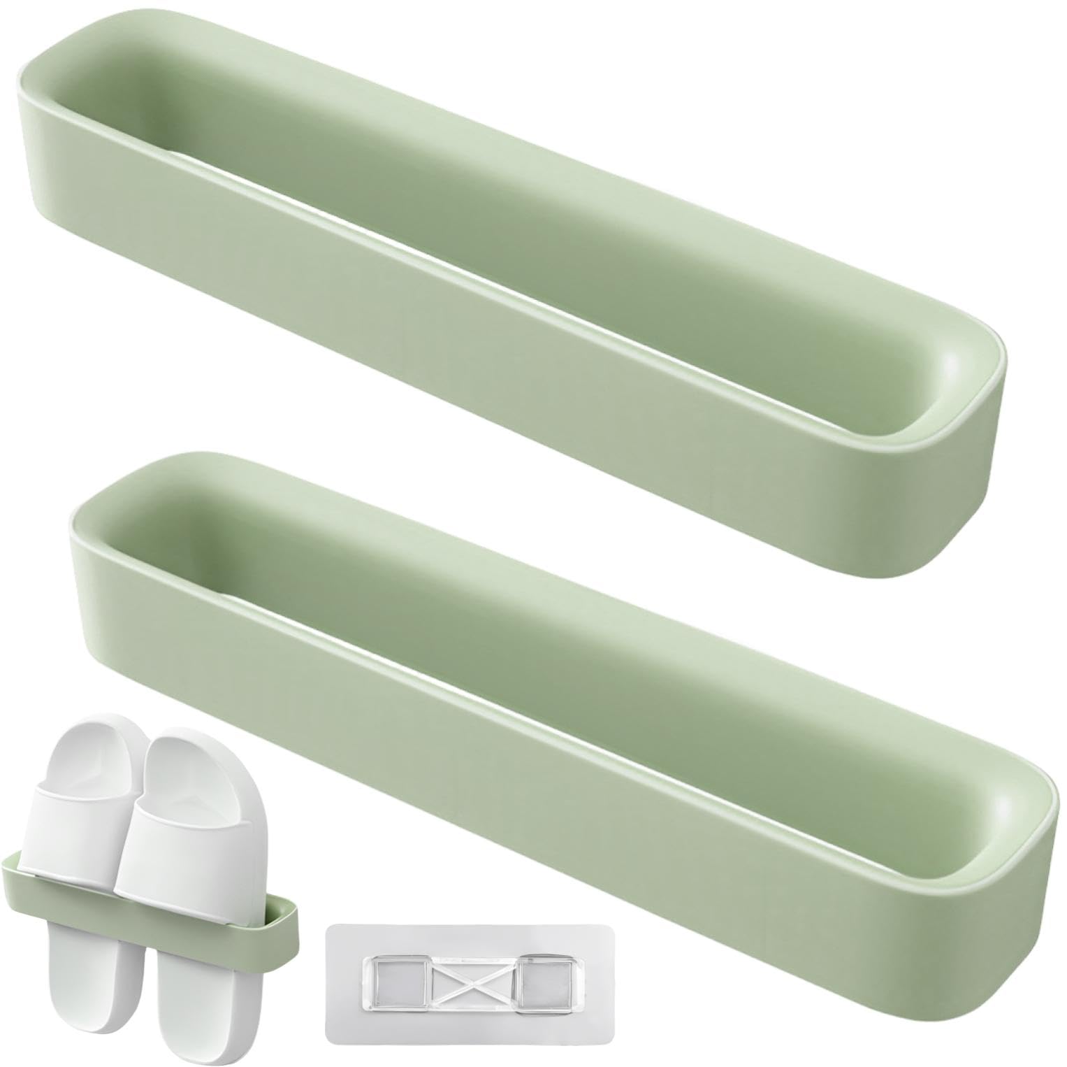 【送料無料】fogman スリッパラック 壁掛け 収納 スリッパ置き スリッパ掛け スリッパスタンド 2個セット 色:グリーン