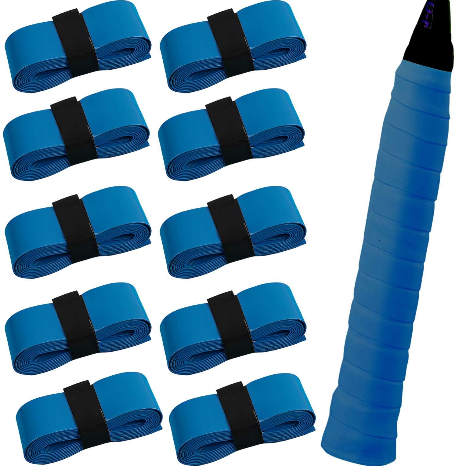 【送料無料】fogman グリップテープ テニス バドミントン テニスラケット ゴルフ 野球 10本セット 色：ブルー