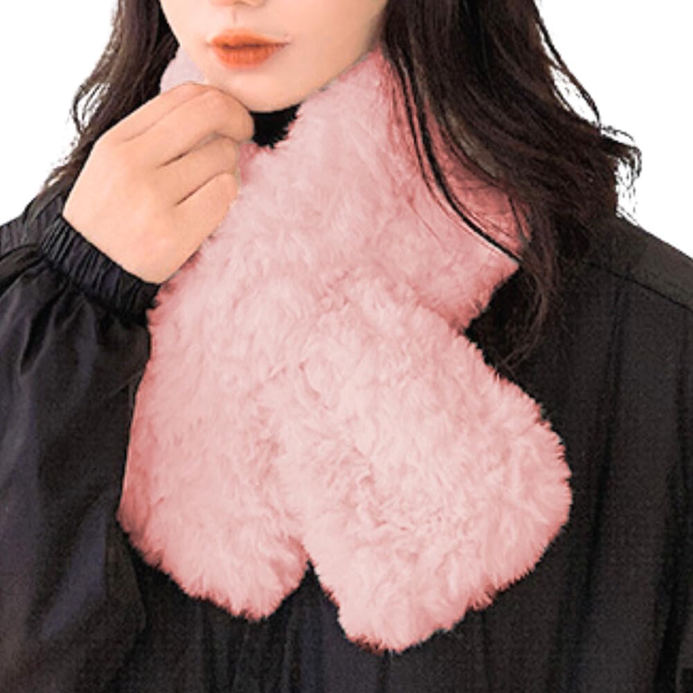 【送料無料】[ALVEIN] ティペット クロスマフラー ネックウォーマー ふわふわ もこもこ マフラー レデ..