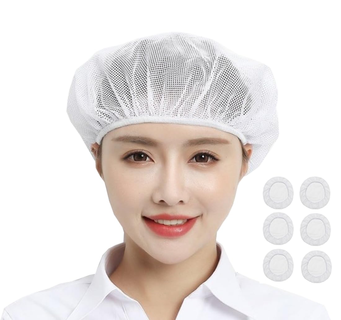 【送料無料】[AISHITE] 6枚セット キャップ 給食 帽子 コック帽 食品加工 工場 帽子 小学生 大人用 調..