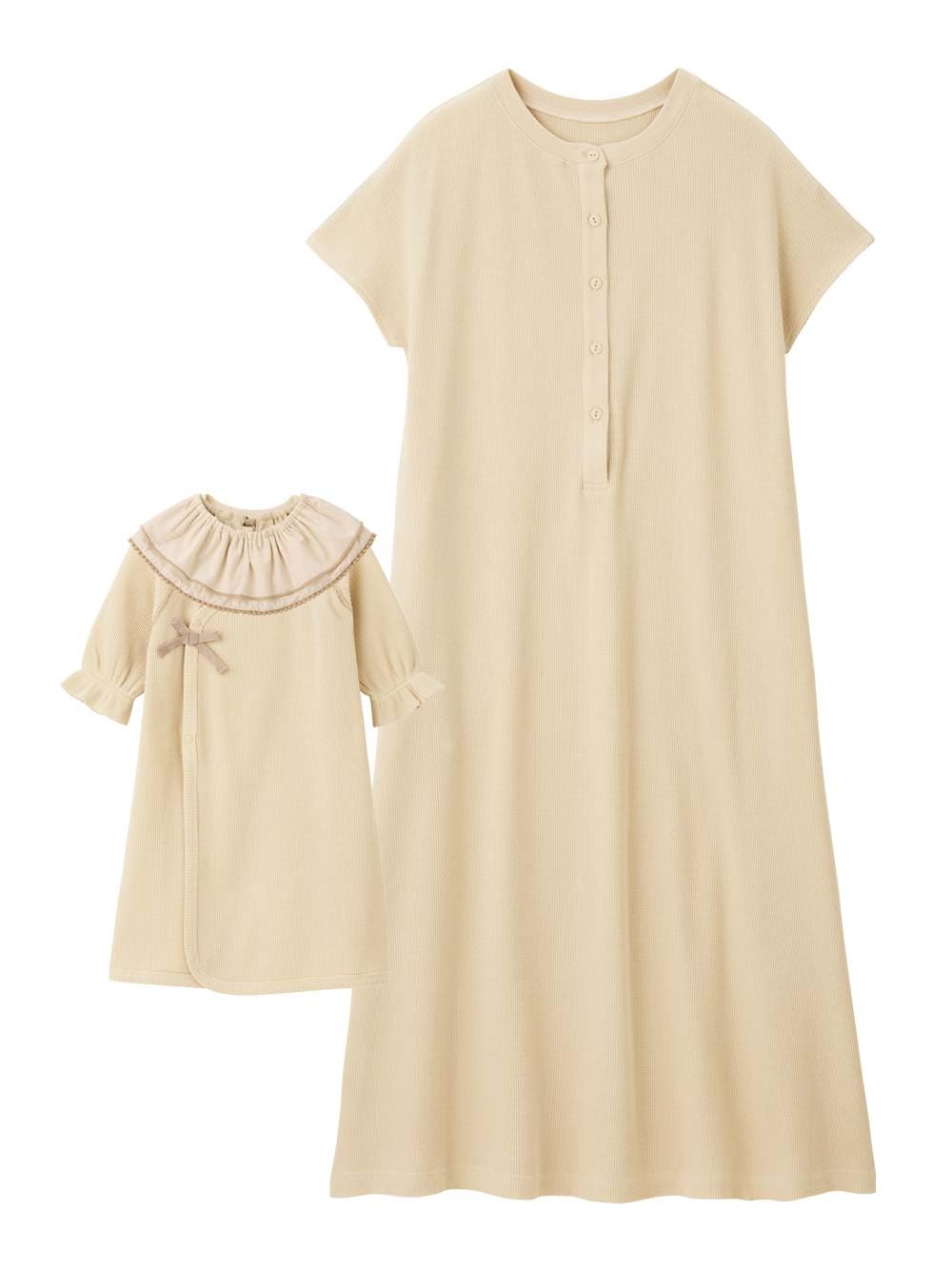 【送料無料】[ANGELIEBE エンジェリーベ] ママ ベビー 親子コーデ 退院着 3点 セット 授乳服 ワンピー..