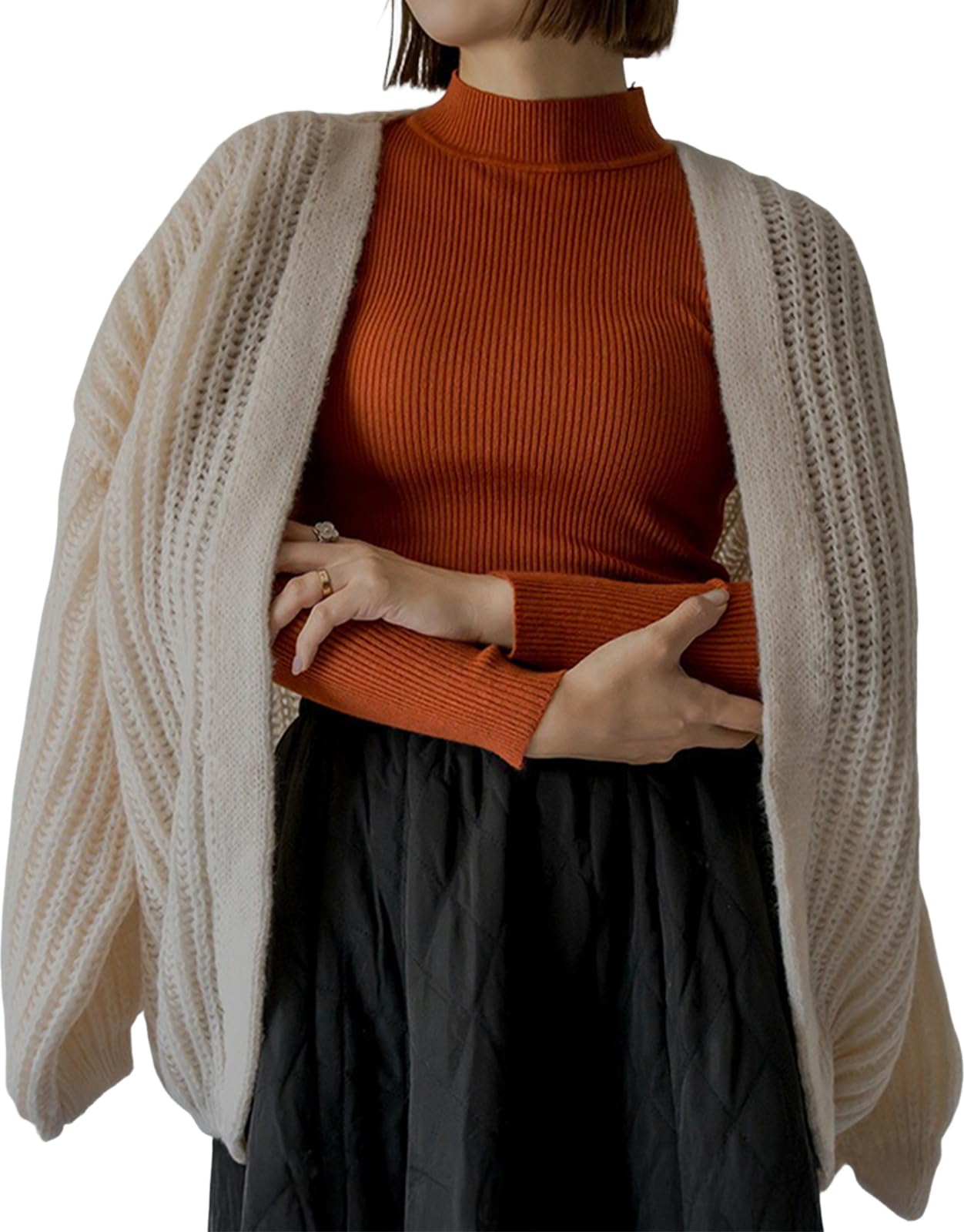 【送料無料】[BLANK BLANC] カーディガン レディース 春 ニット 長袖 トップス ミドル丈 ゆったり カー..