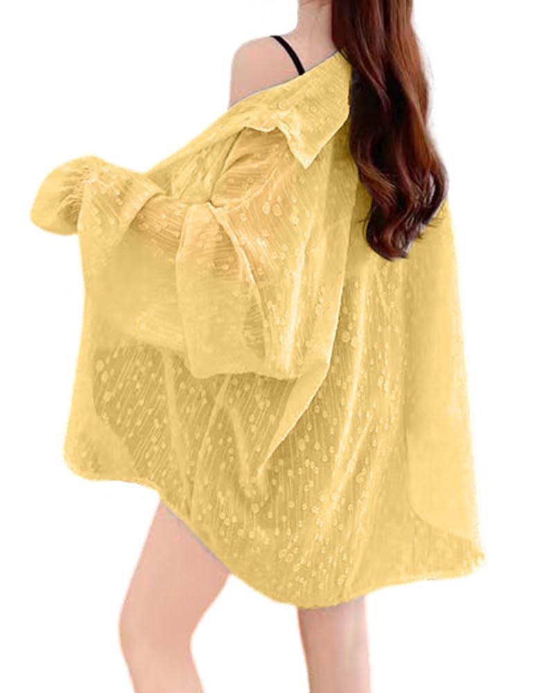 【送料無料】[Collecala] シアーシャツ カーディガン 夏UVカットシャツ 長袖shirt 日焼け止め 透け サ..