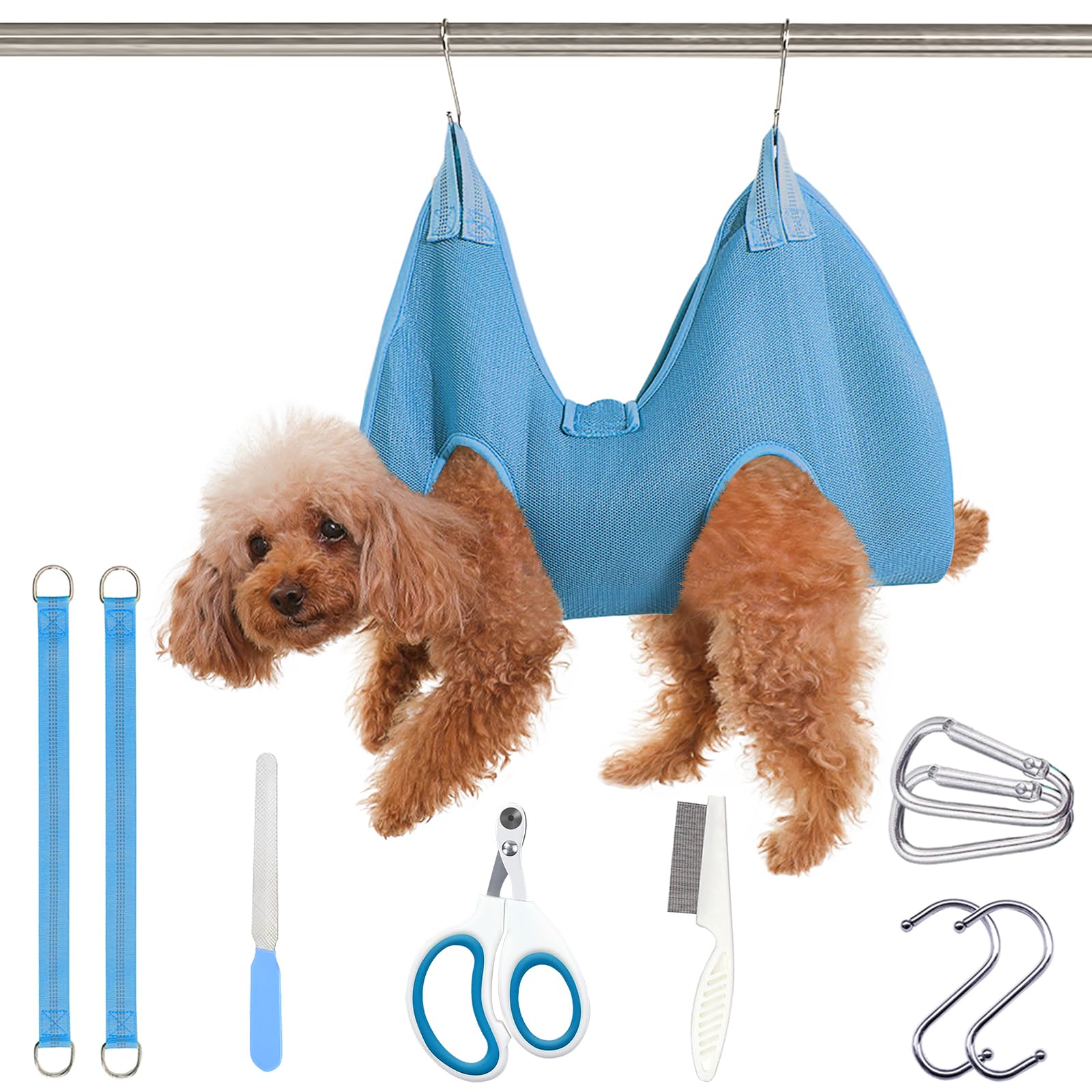 【送料無料】[RISOUHE]犬 猫グルーミングハンモック ペット用 爪切り補助具 猫 爪切りハンモック 小型 ..