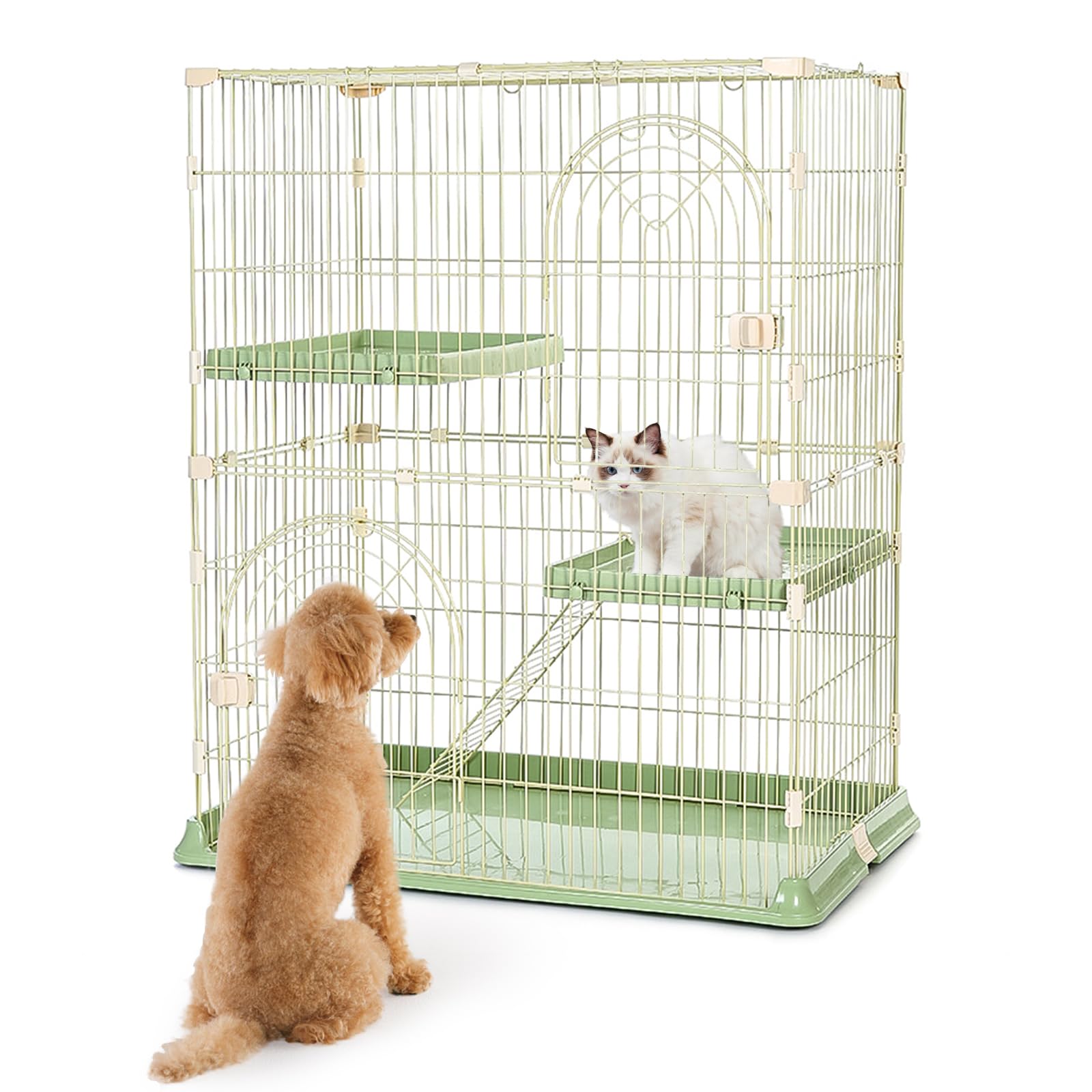 【送料無料】SmartMaster 猫ケージ 2段 スリム キャットケージ キャットハウス キャットランドケージ ..