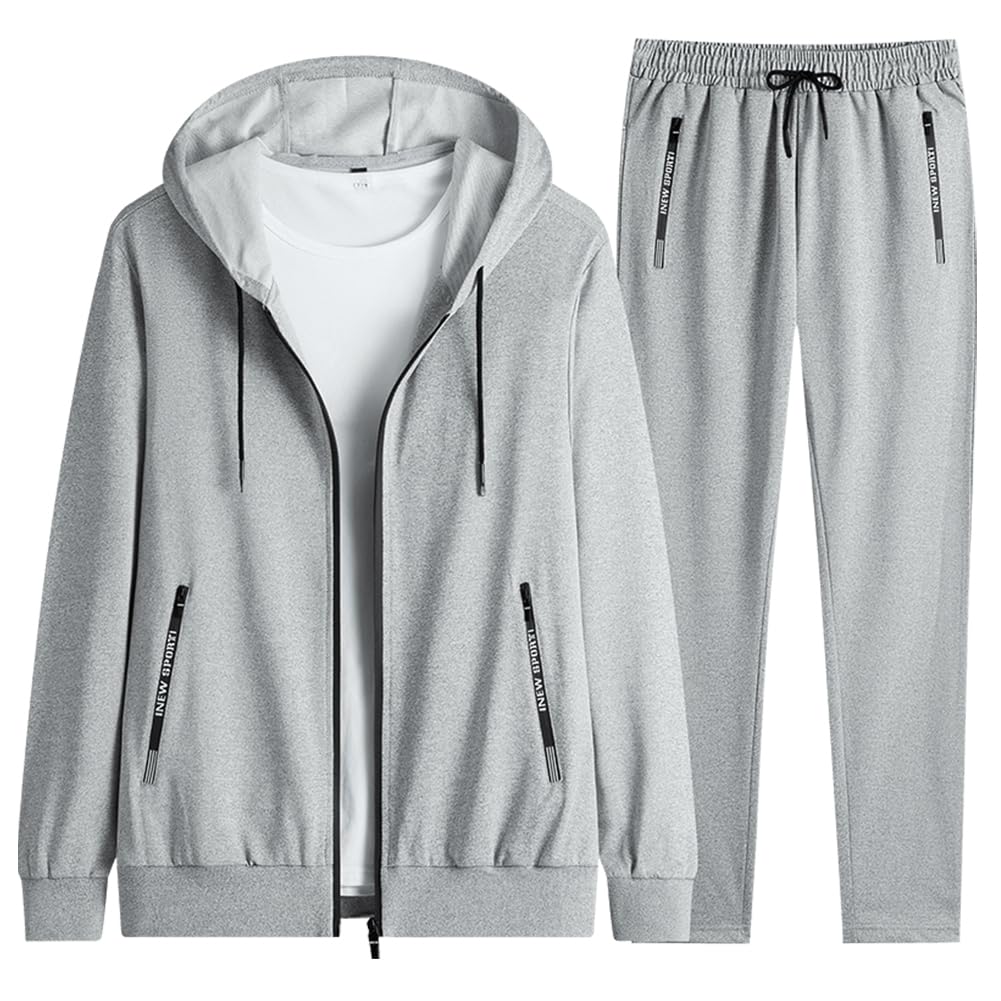 【送料無料】[FUZHIHUA] スウェット メンズ パーカー ズボン 上下セット 春秋冬服 メンズ ジッパー ア..