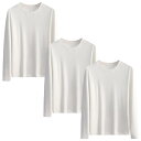 【送料無料】Hisitosa インナーシャツ メンズ 長袖 3枚セット 5枚組 防寒 肌着 裏起毛 厚手 長袖tシャツ 丸首 軽くて暖かい 冬服メンズ ストレッ...