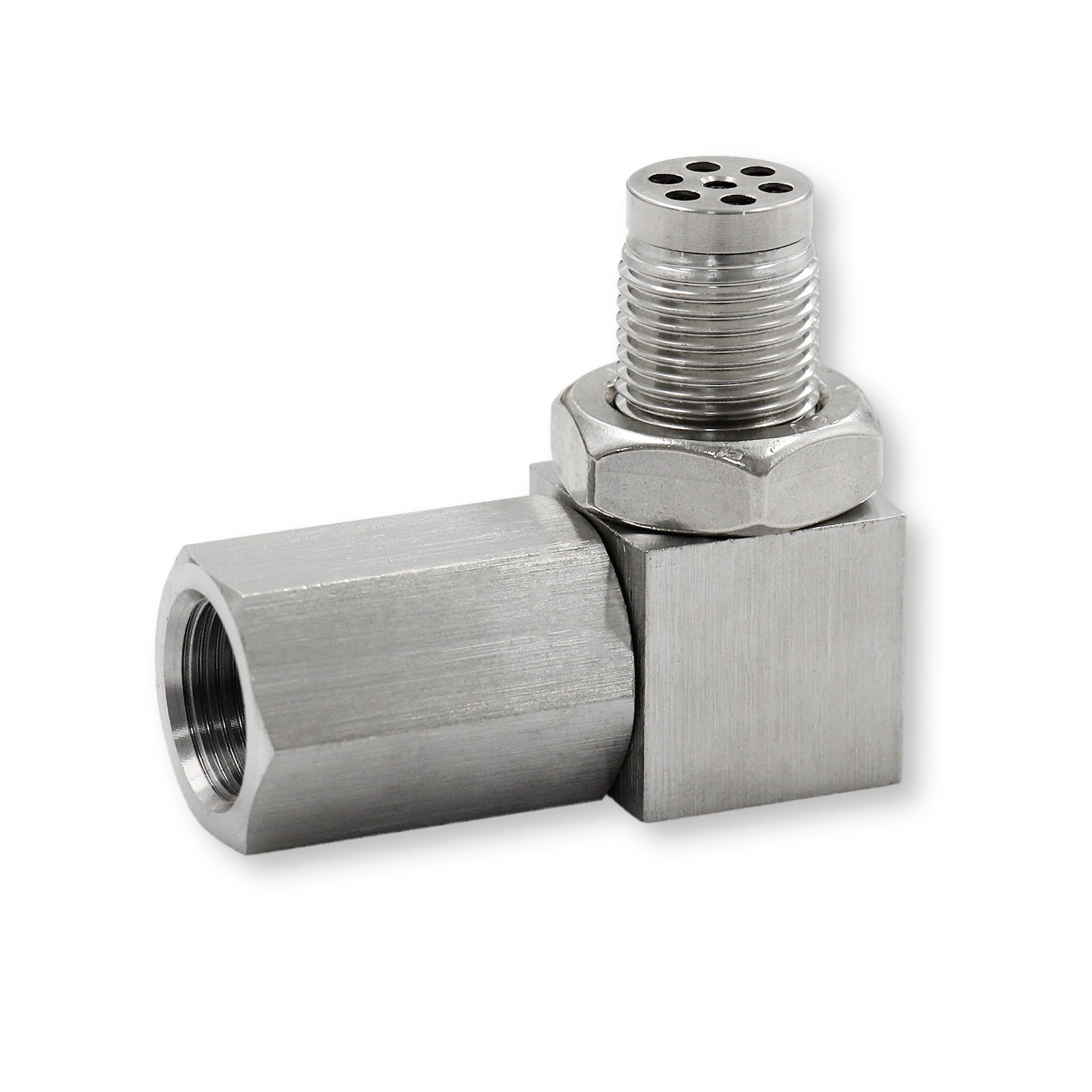 【送料無料】Lezalic O2センサー M18×1.5 アダプター 触媒 警告灯 エラー キャンセラー ステンレス銅ー 対策 スペーサー 簡易浄化 センサー 汎用 色：90度