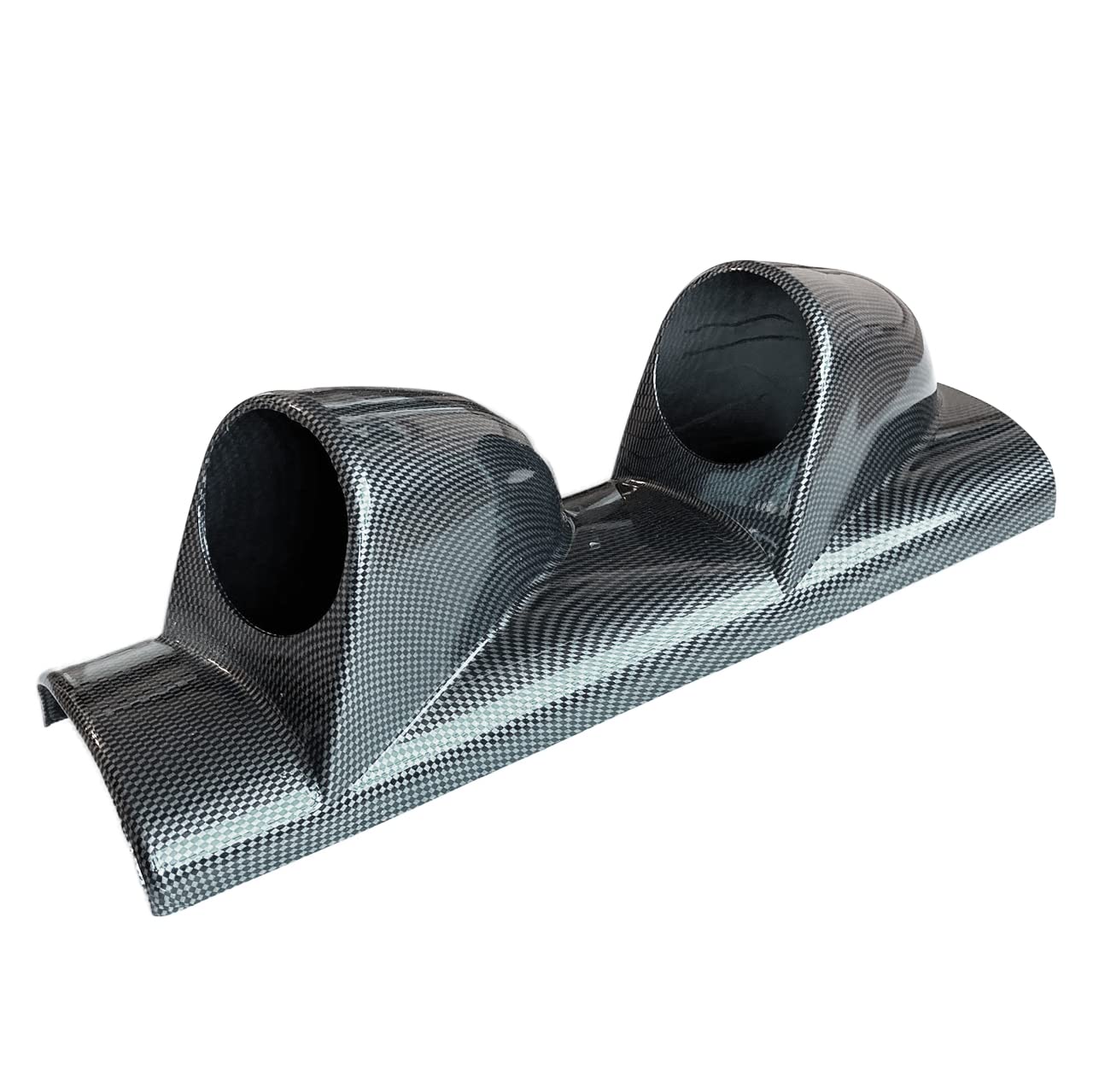 【送料無料】【Stork Corp】 2連 ピラー 追加 メーター パネル 車 左ハンドル 用 60φ 汎用 カーボン 柄 色：ブラック