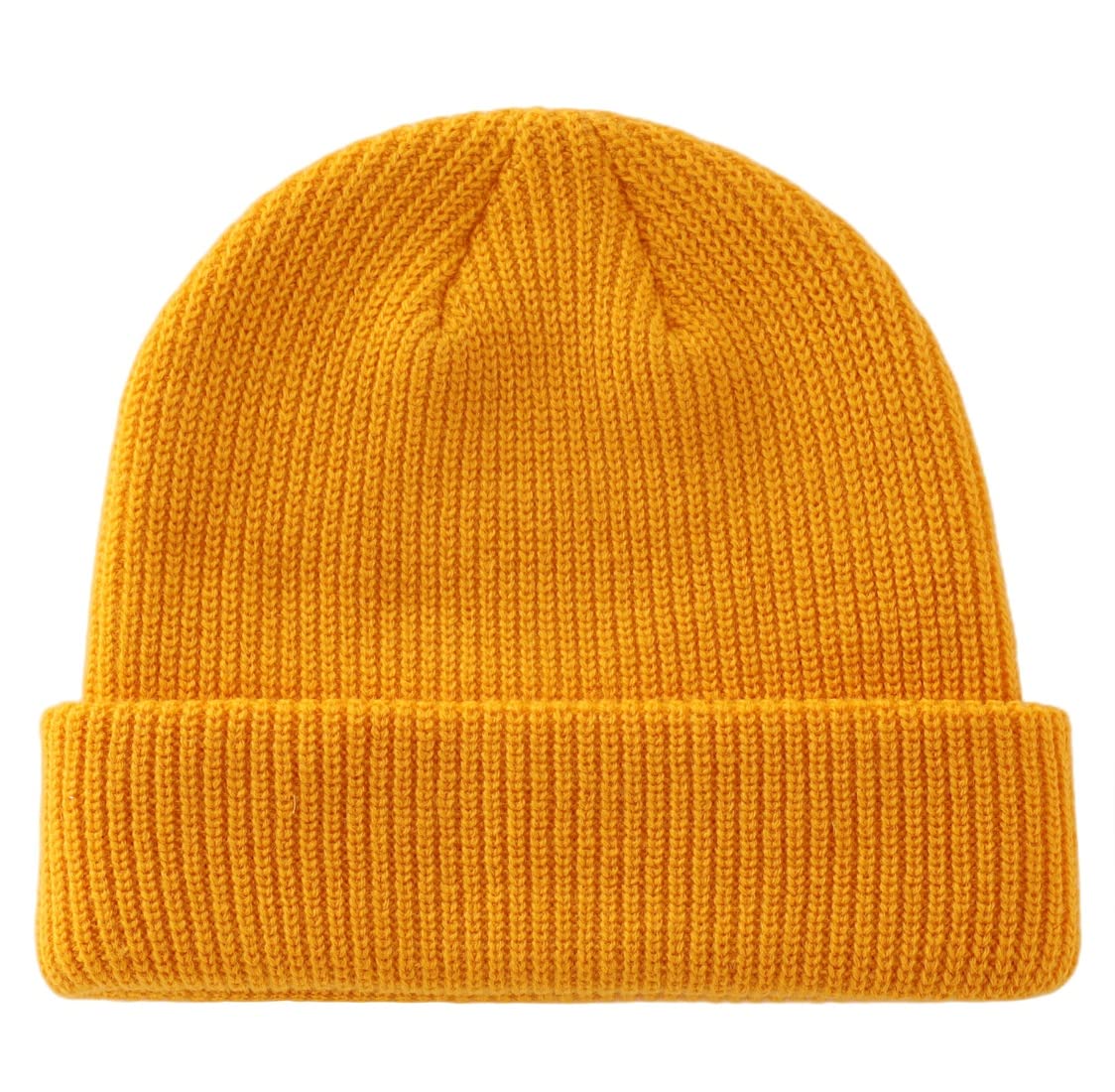 【送料無料】(コネクタイル) ユニセックス メンズ リブ ニット帽子 秋冬 ニットキャップ 折り返し 無地..