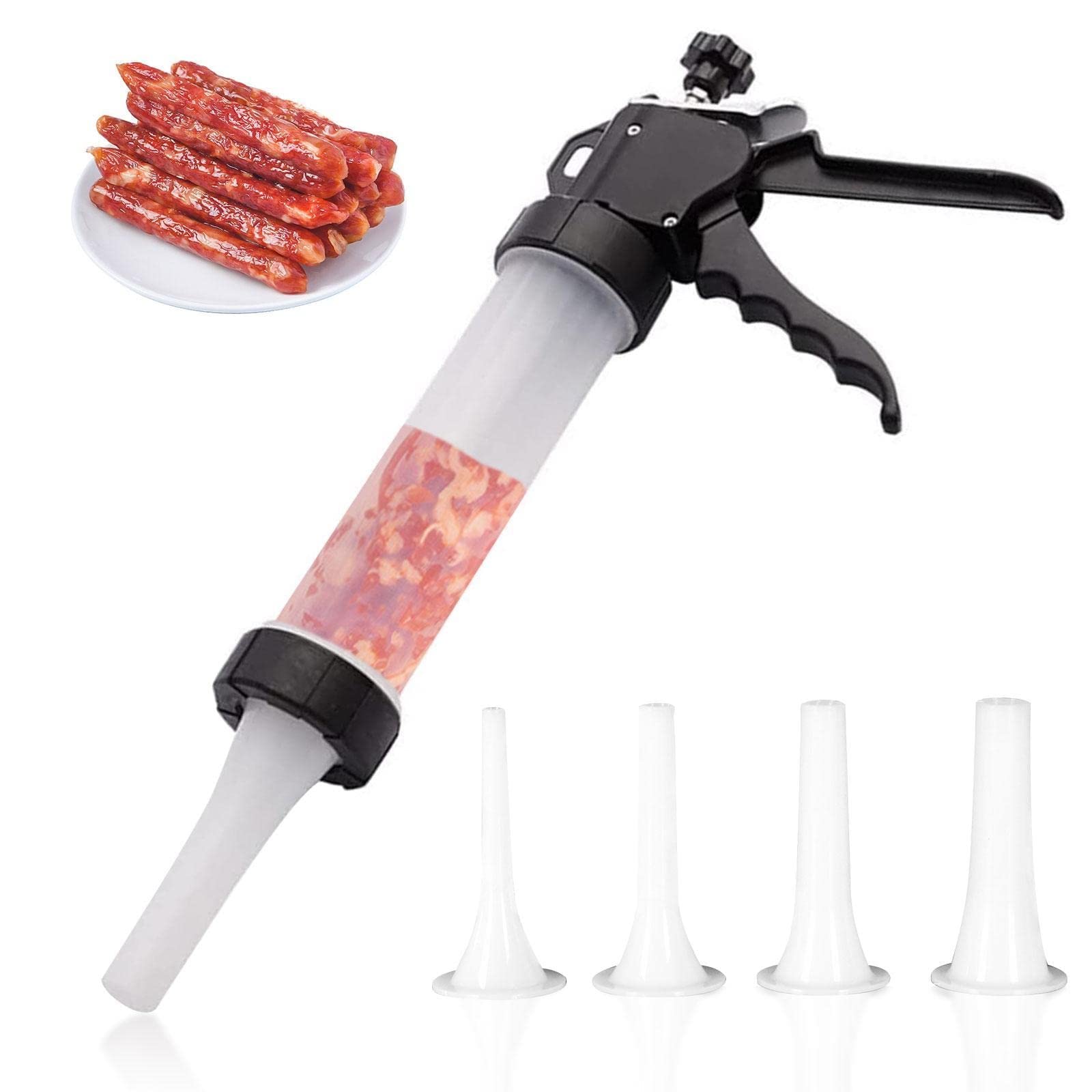 【送料無料】ソーセージメーカー ノズル付き トリガー式 ソーセージスタッファー充填器 ソーセージ 手..