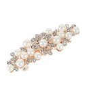 【送料無料】COMFORTIS バレッタ パール 髪飾り 髪留め クリップ フラワー 花 レディース 色:Gold