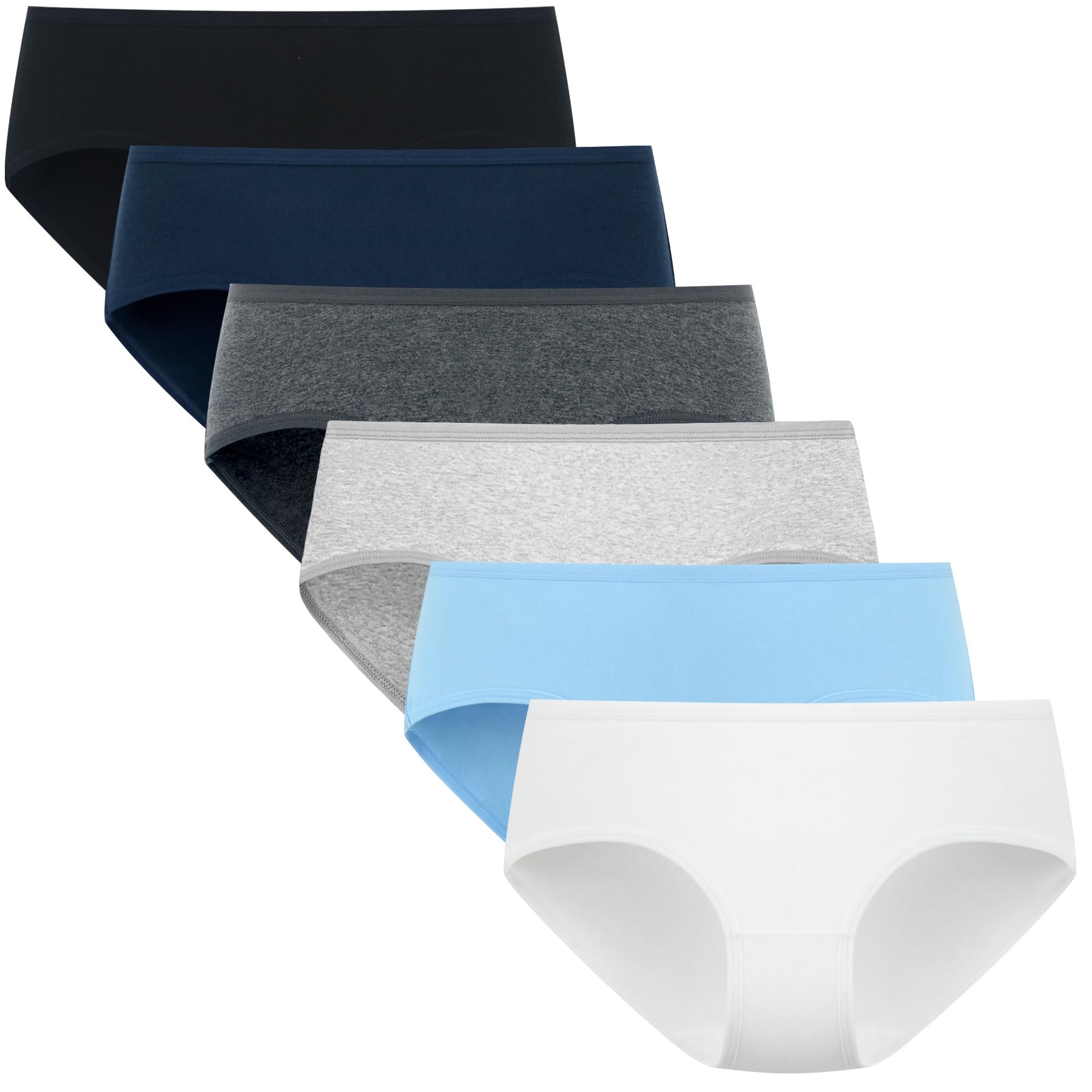 【送料無料】[POPKOK] ［ポップコー]ショーツ ガールズ 下着 セット 女子中学生 ジュニア コットン インナーパンツ 女児 肌着 6枚組 色：浅いカラー、サイズ：165