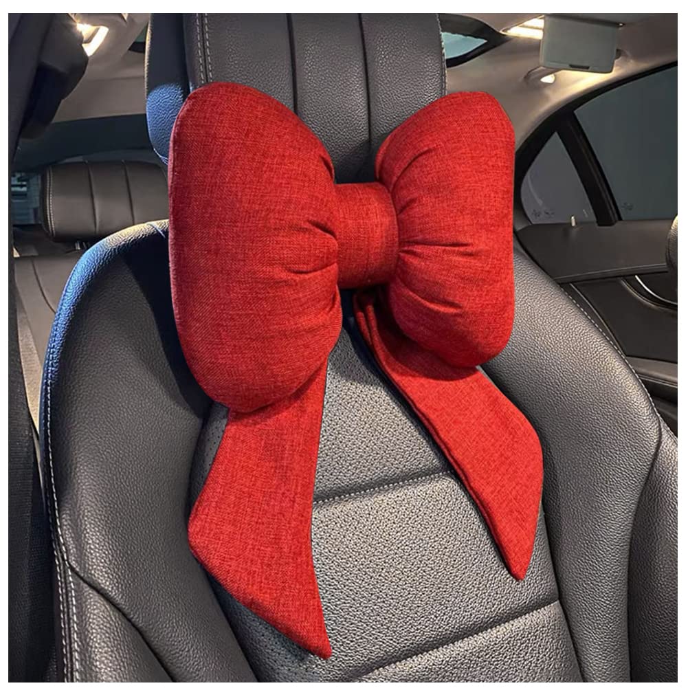 【送料無料】YUYAKESHI ネックパッド ヘッドレスト ネックピロー リボン ふわふわ かわいい クッション..