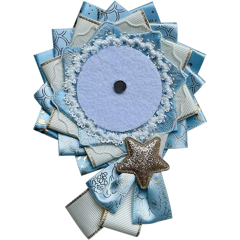 【送料無料】YUYAKESHI 缶バッジ用ロゼット 痛バッグ 手作り リボン 痛バッグ装飾 レース アクセサリー..