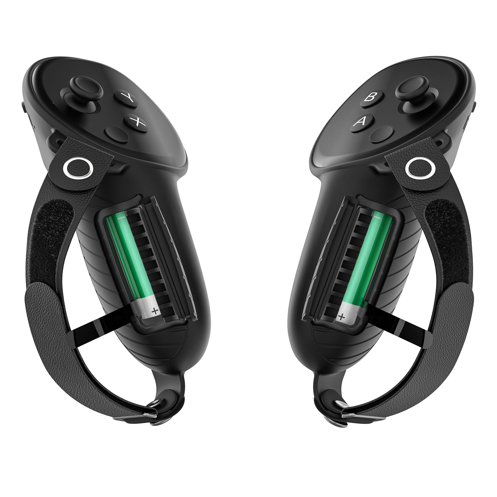 【送料無料】LICHIFIT コントローラーカバーMeta Quest 3対応 シリコン製 ケース ストラップホルダー 充電便利 落下防止 滑り止め 耐衝撃 傷防止 (ブラック) 色：ブラック