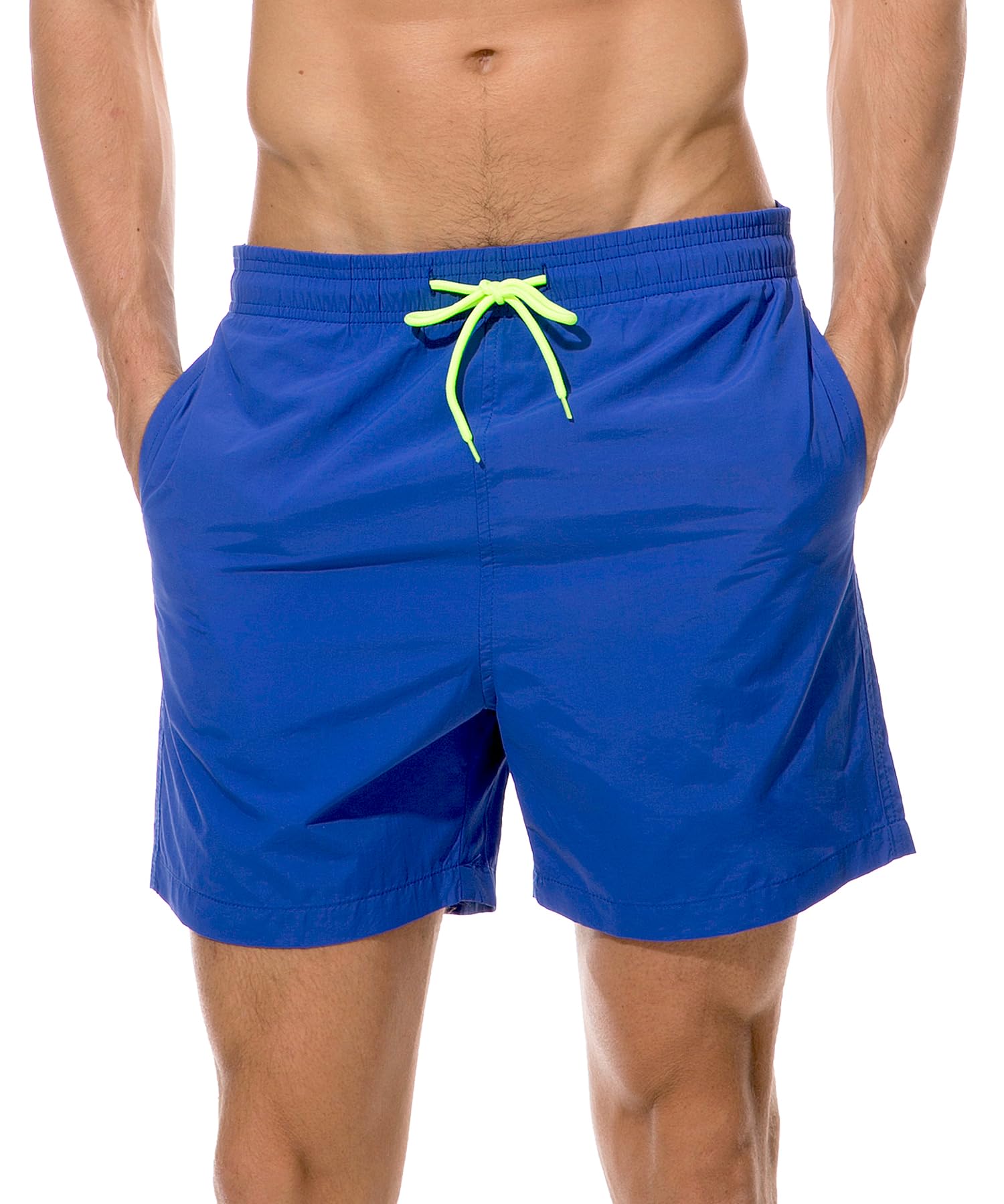 【送料無料】[Yotonna] 水着 メンズ サーフパンツ 海パン 水陸両用 インナー付き 速乾 海水パンツ ボードショーツ ビーチパンツ 通気 大きいサイズ 色：オリエンタルブルー、サイズ：L