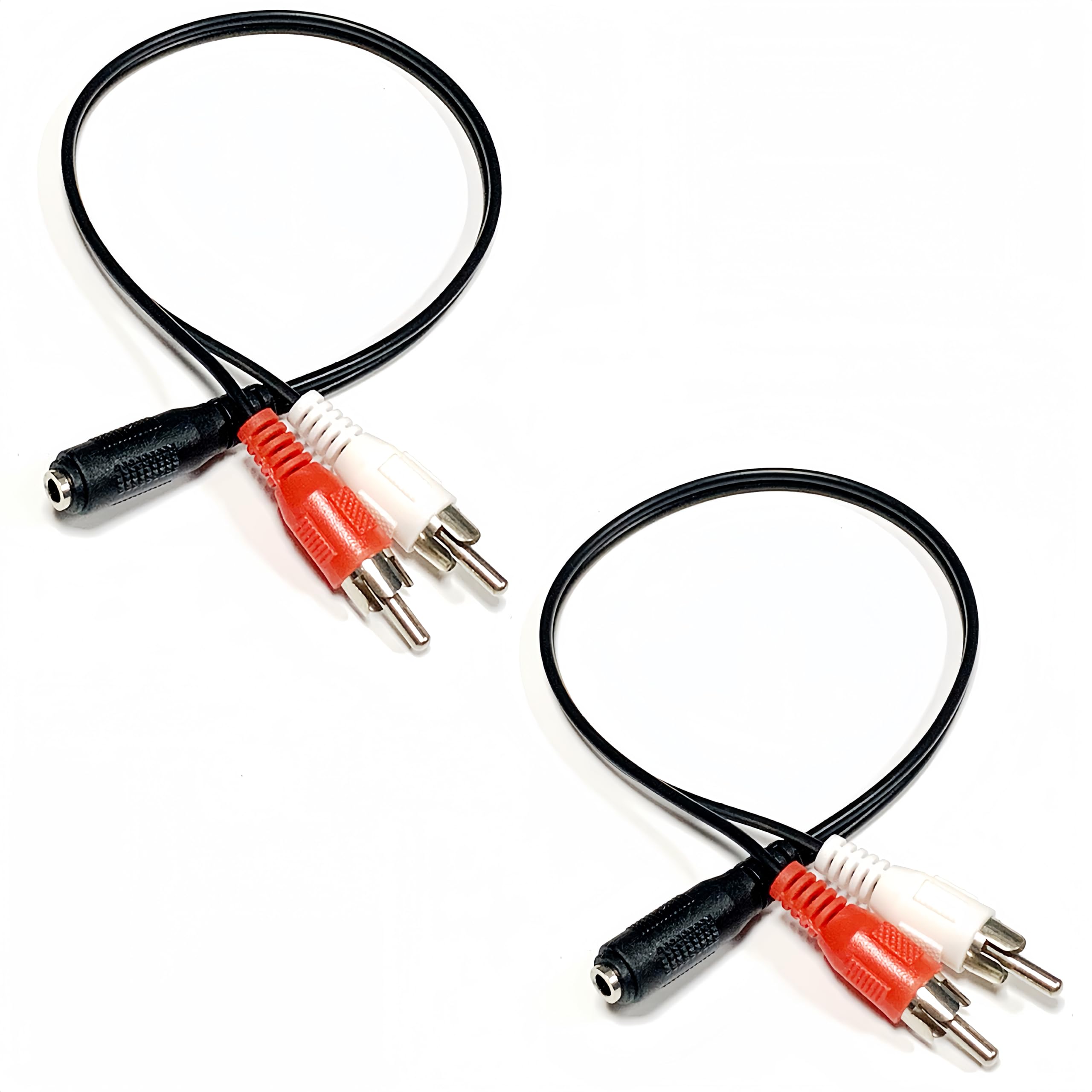 【送料無料】KUENZ 3.5mm RCAオーディオ分配ケーブル、オス分岐ケーブル補助アダプタケーブルRCAモノラ..