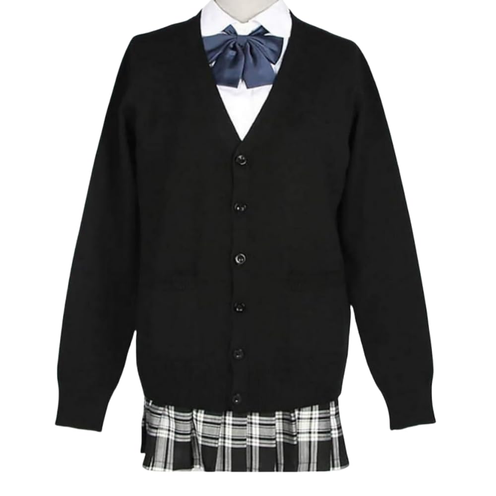 【送料無料】[Xingxin] スクールカーディガン 女子 制服 カーディガン 学生 厚手 無地 Vネック ゆった..